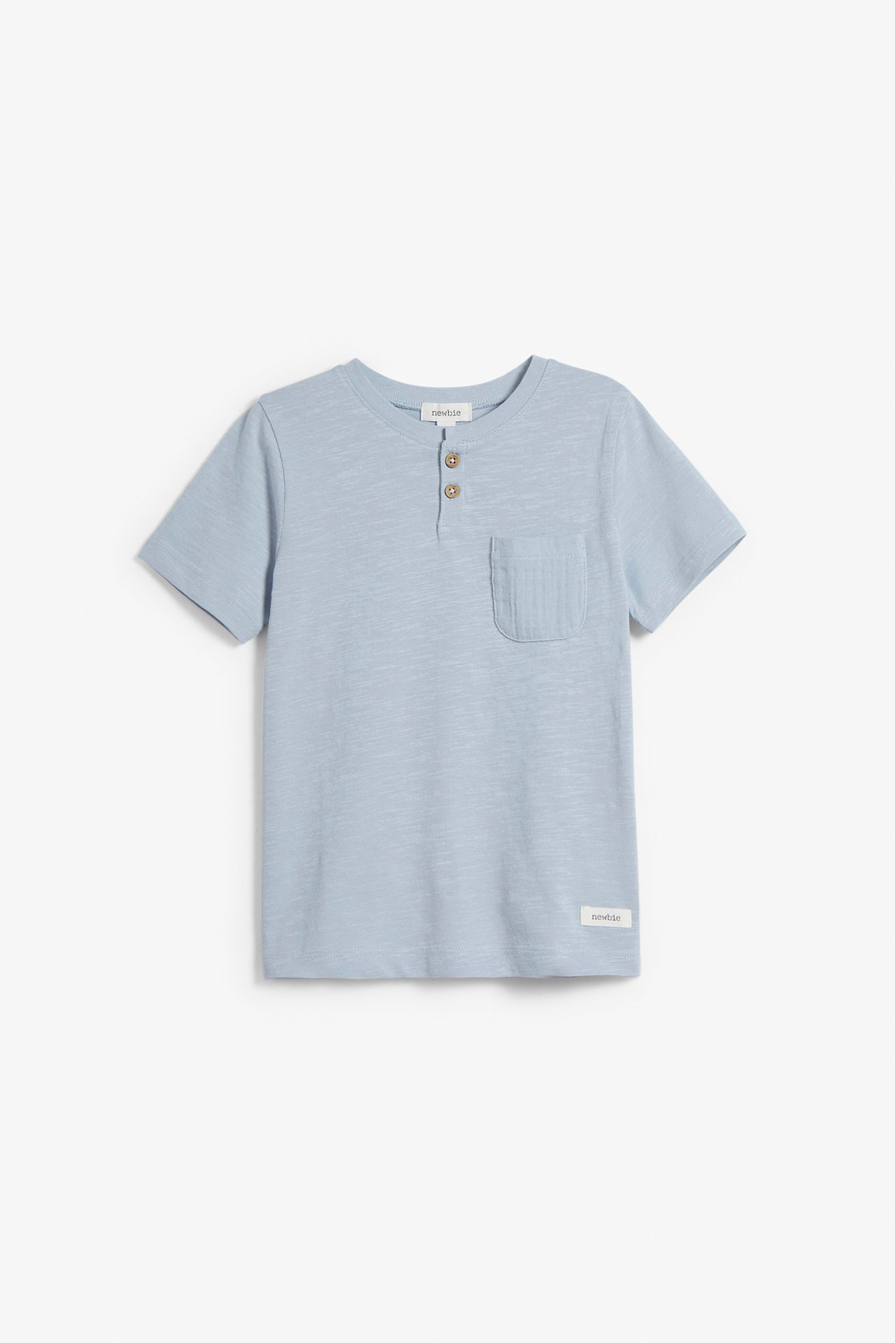 T-Shirt aus strukturiertem Jersey - Blau - 2