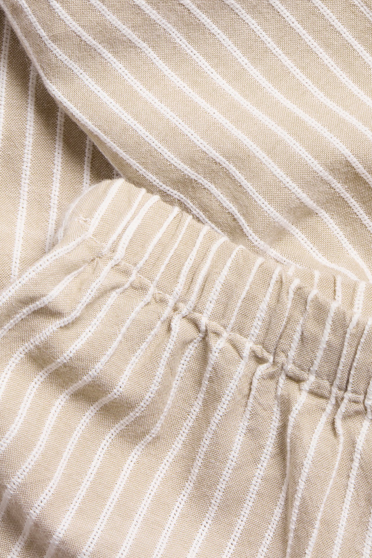 Striped woven pants - Beige - 3
