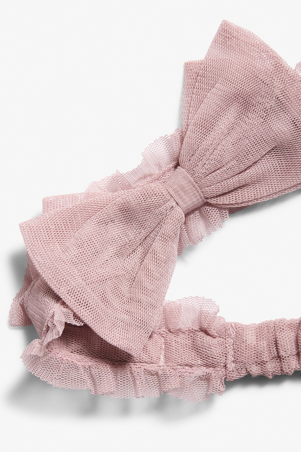 Mesh bow hairband - Pink - 1
