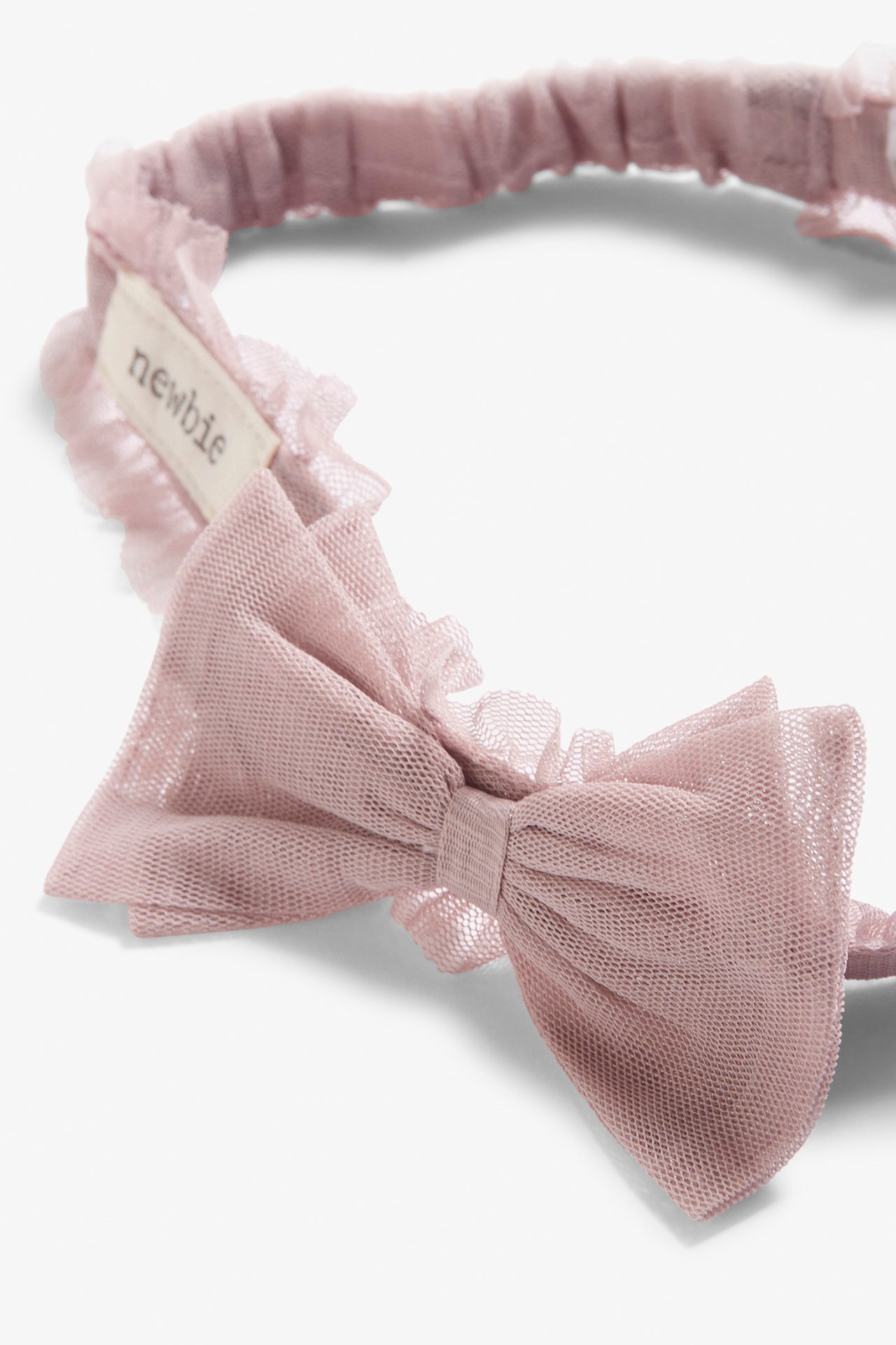 Mesh bow hairband - Pink - 2