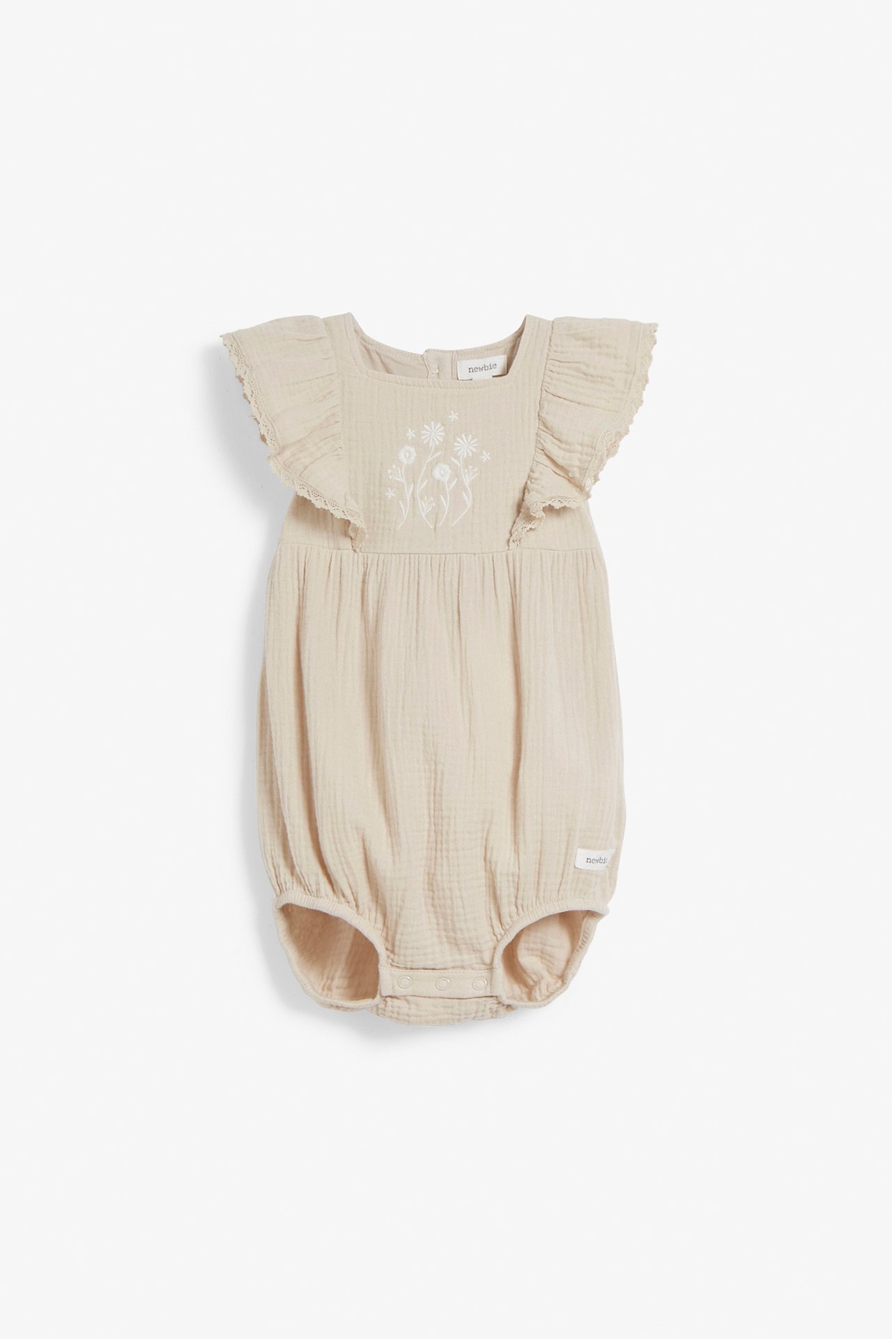 Spieler aus Krepp mit Stickerei - Beige - 6
