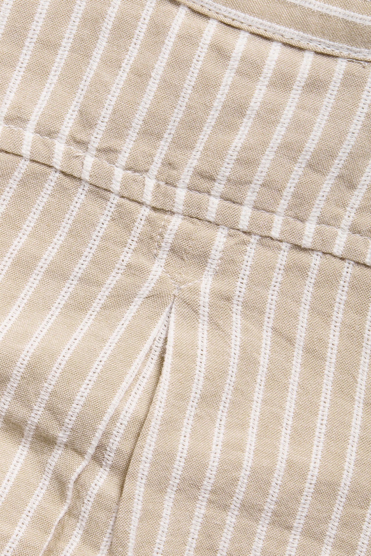 Striped mason collar shirt - Beige - 4
