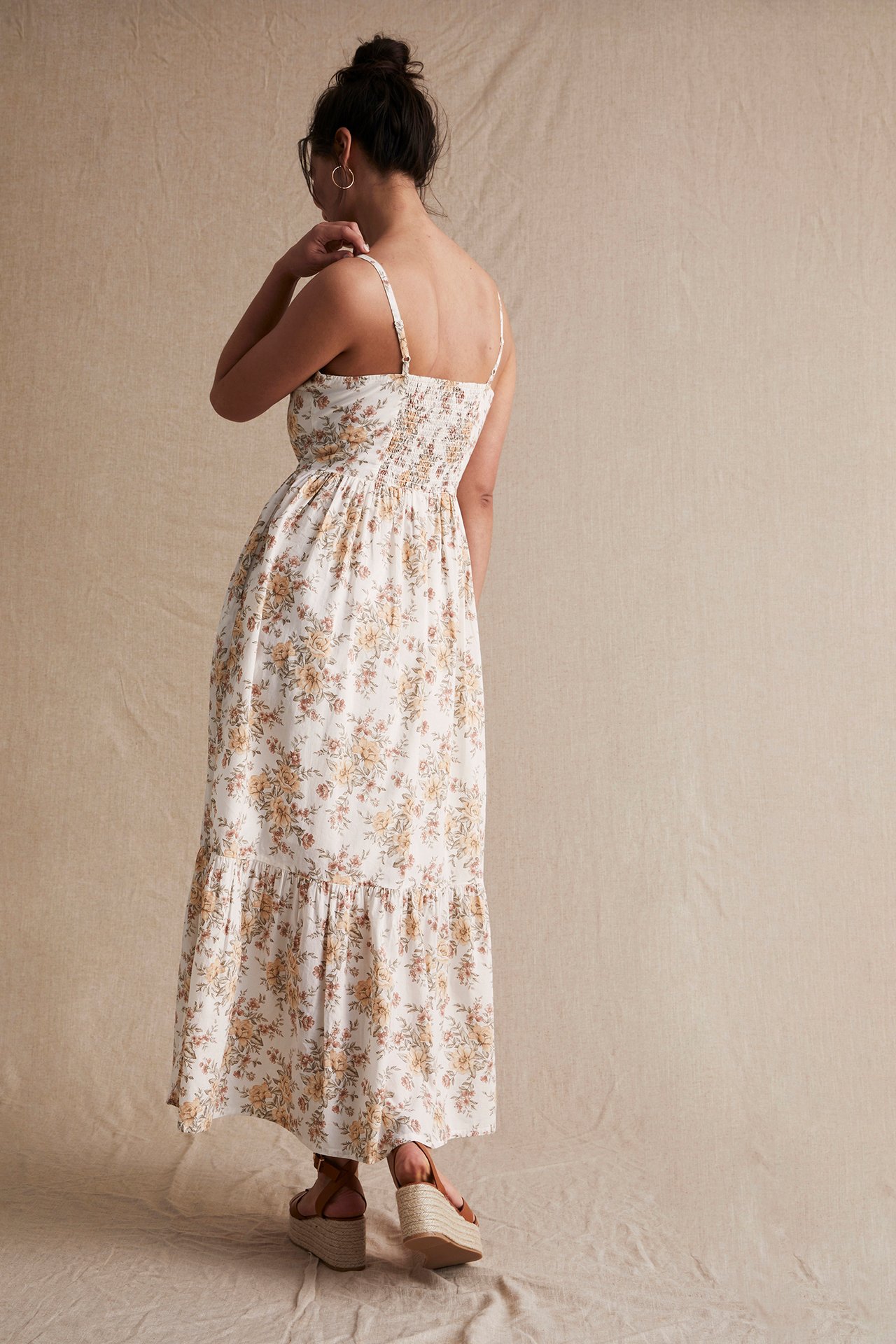 Women's floral dress - Off-white - 181cm / Storlek: S - 5