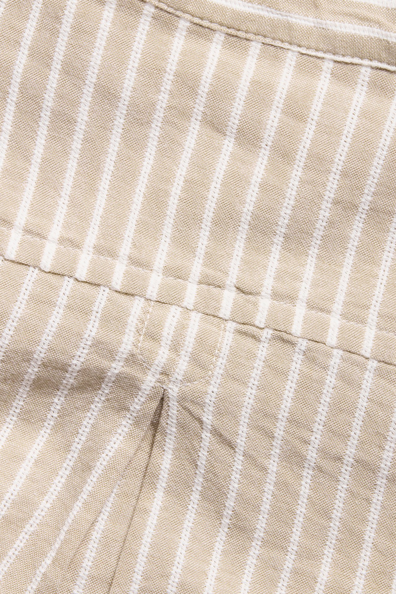 Striped mason collar shirt - Beige - 3