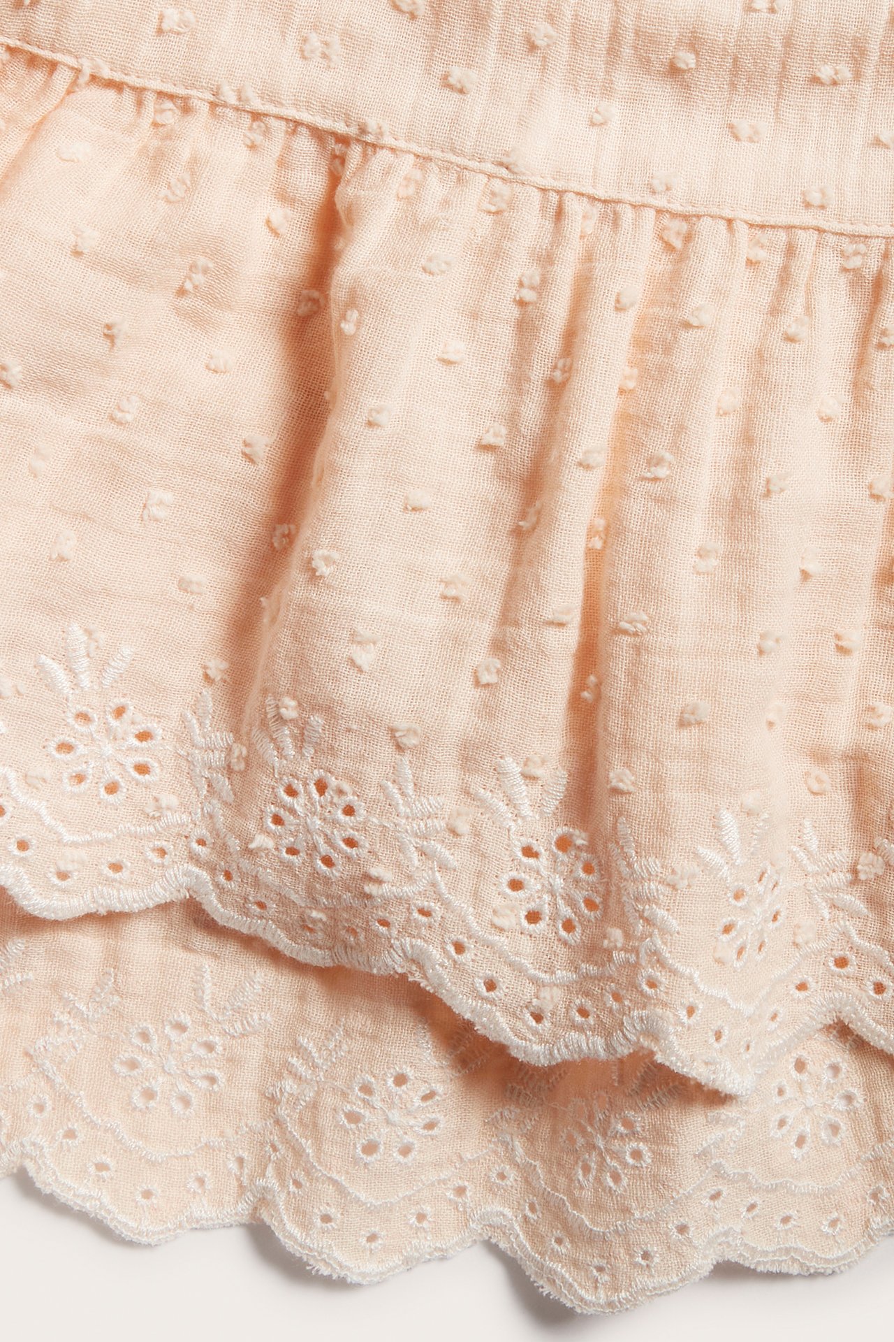 Dobby dot dress - Orange - 5