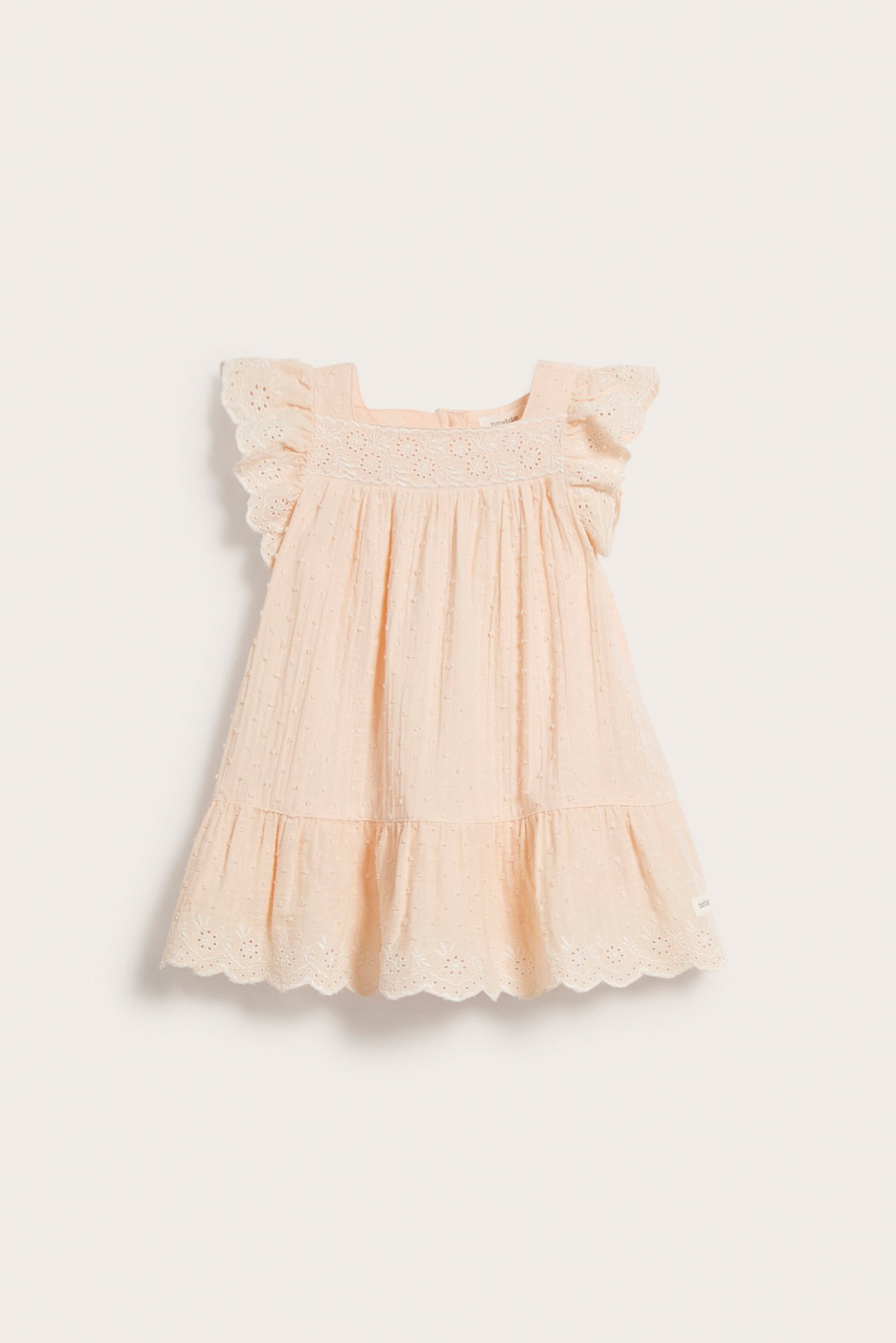 Dobby dot dress - Orange - 6