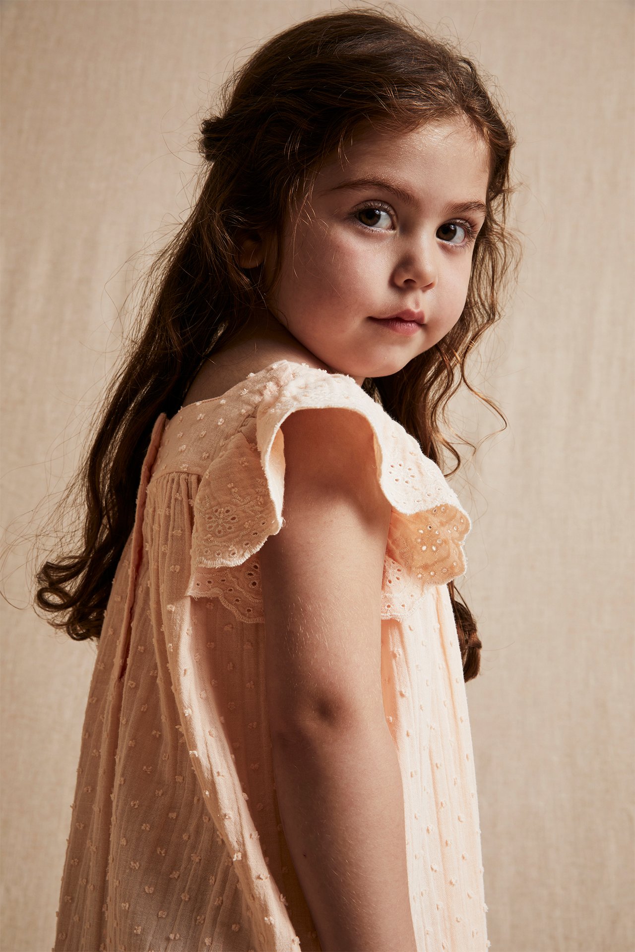 Kleid mit Pünktchen - Orange - 3