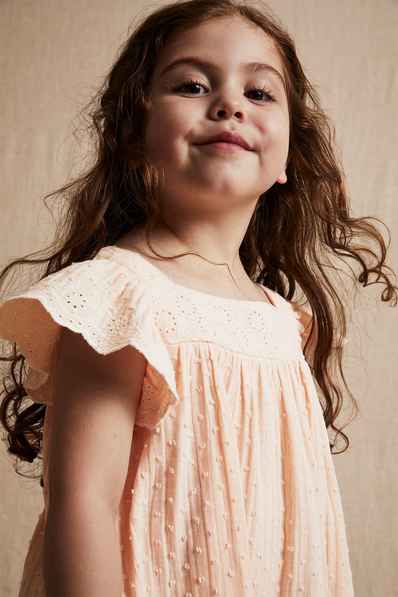 Kleid mit Pünktchen - Orange - 2