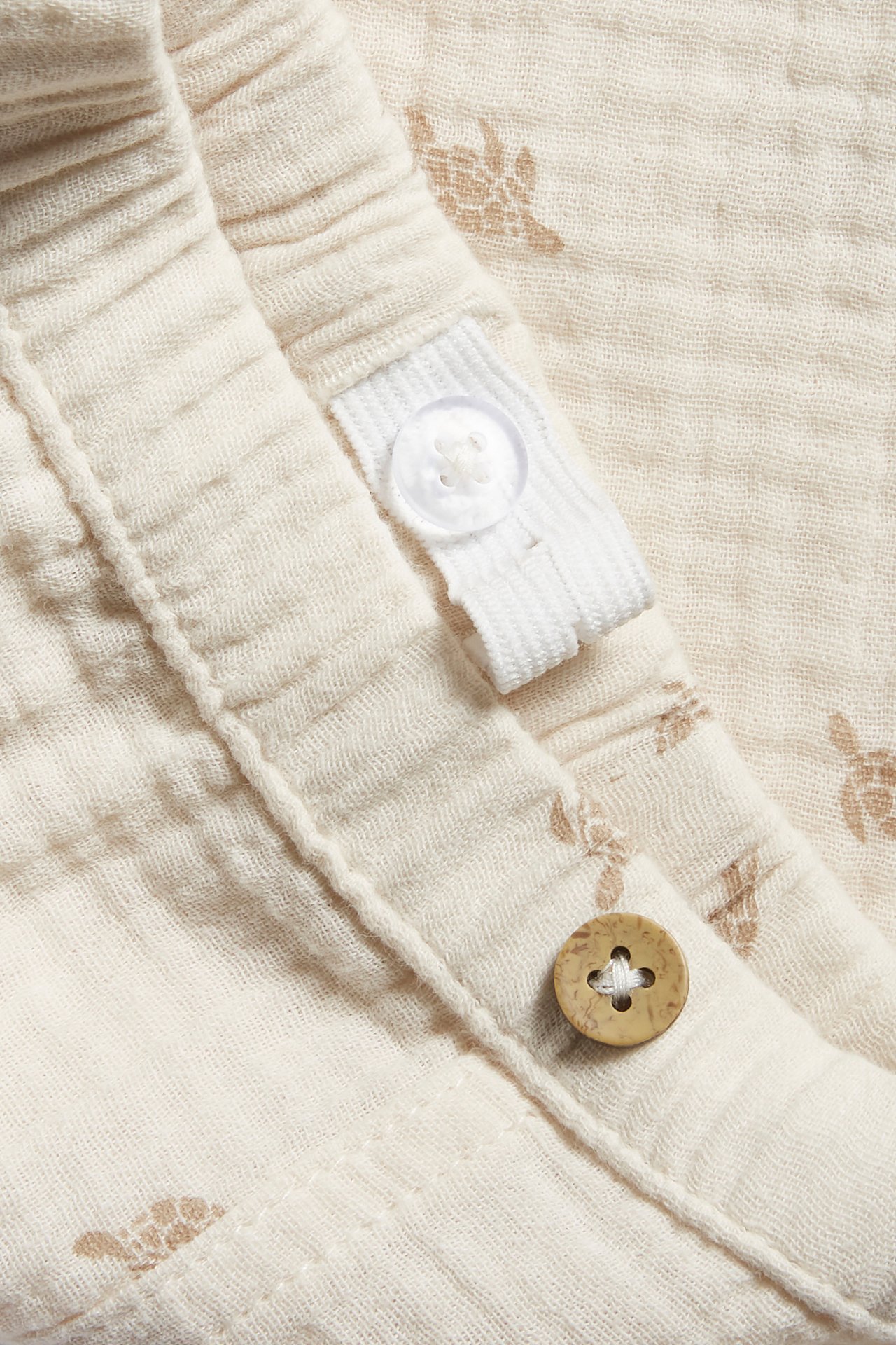 Sea turtle muslin shorts - Light beige - 1