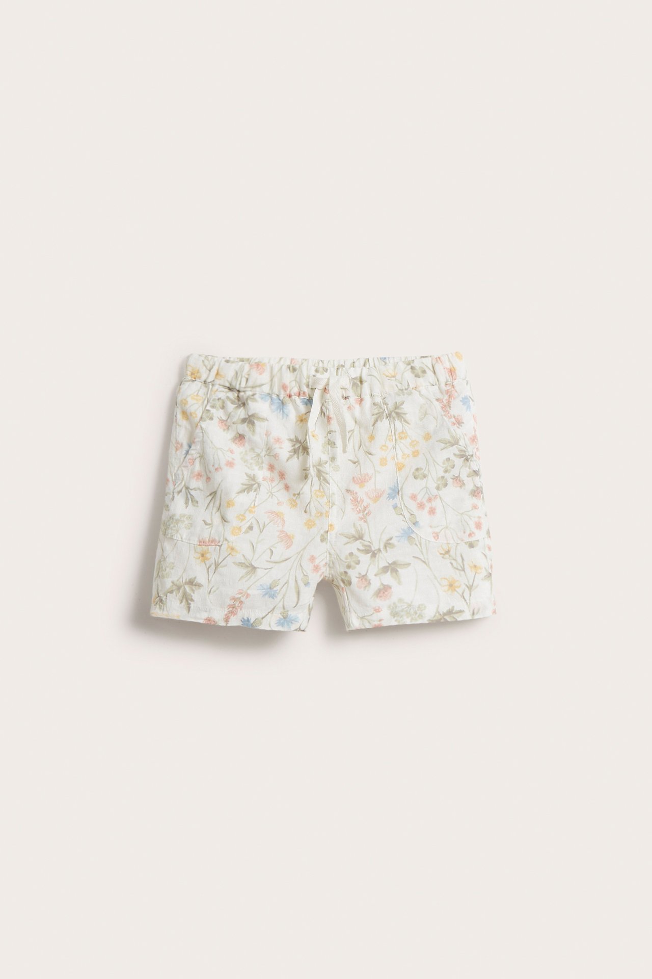 Shorts mit Wiesenblumenmuster - Naturweiß - 2