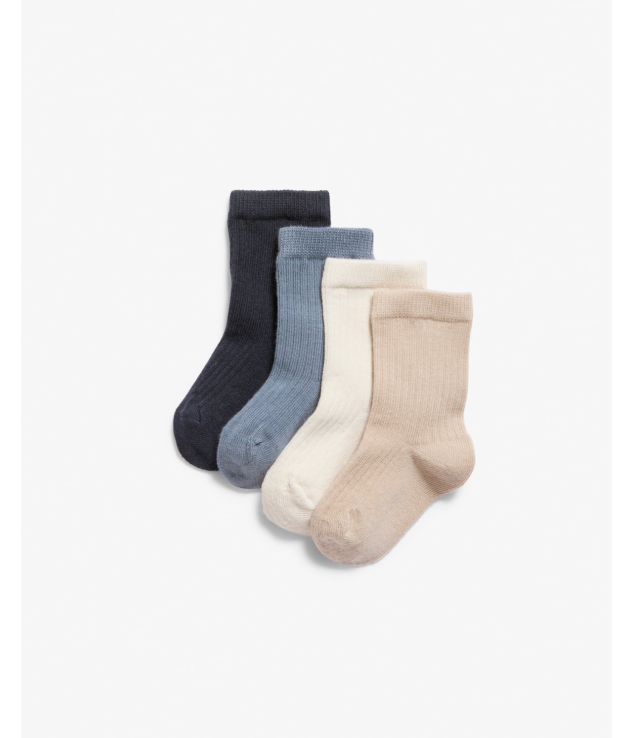Multi ribbed socks 4pk - Dark blue - 1