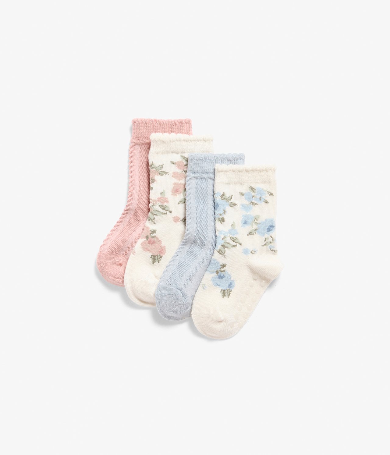 Multi floral socks 4pk - Pink - 1