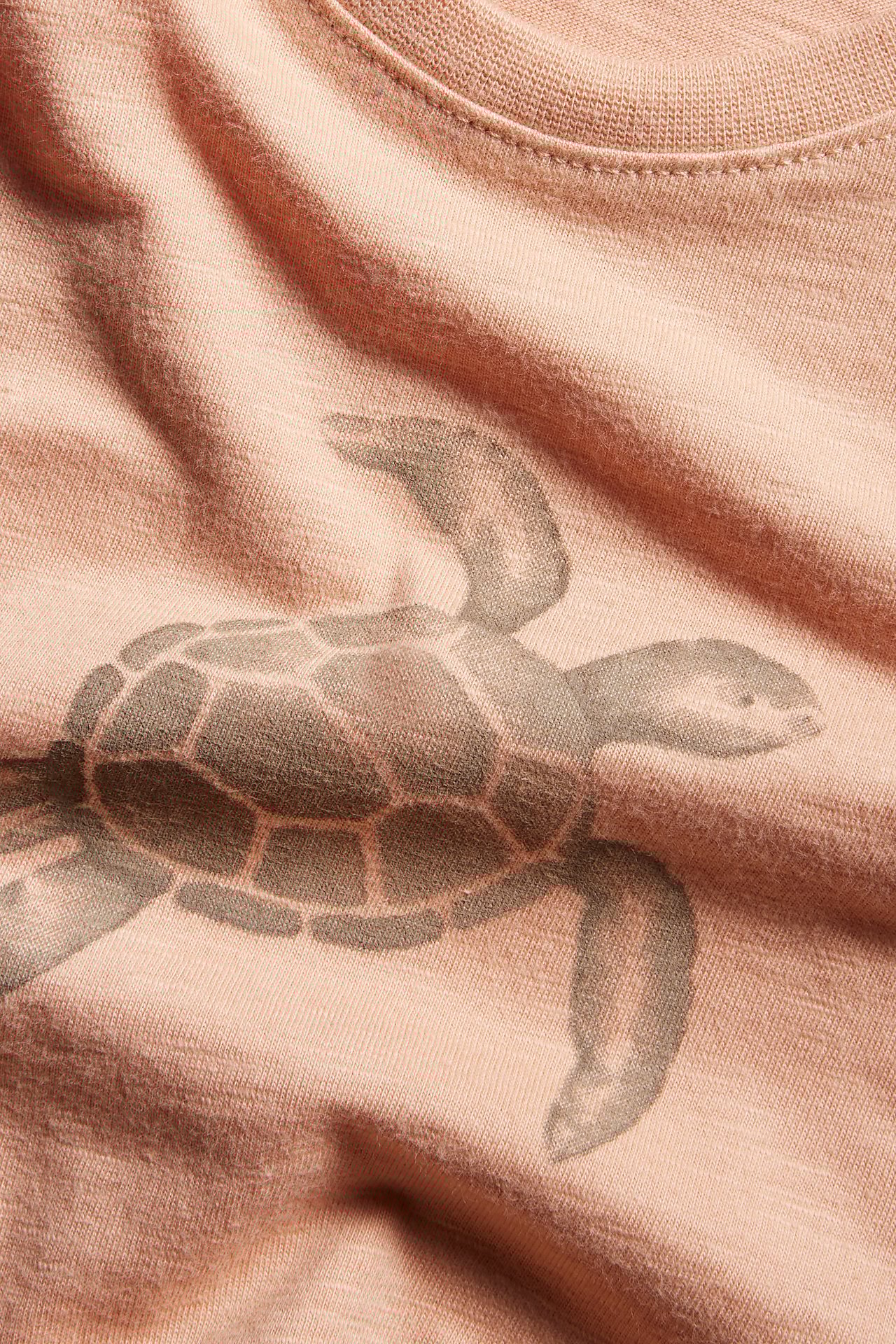 T-Shirt mit Schildkrötenmuster - Koralle - 1