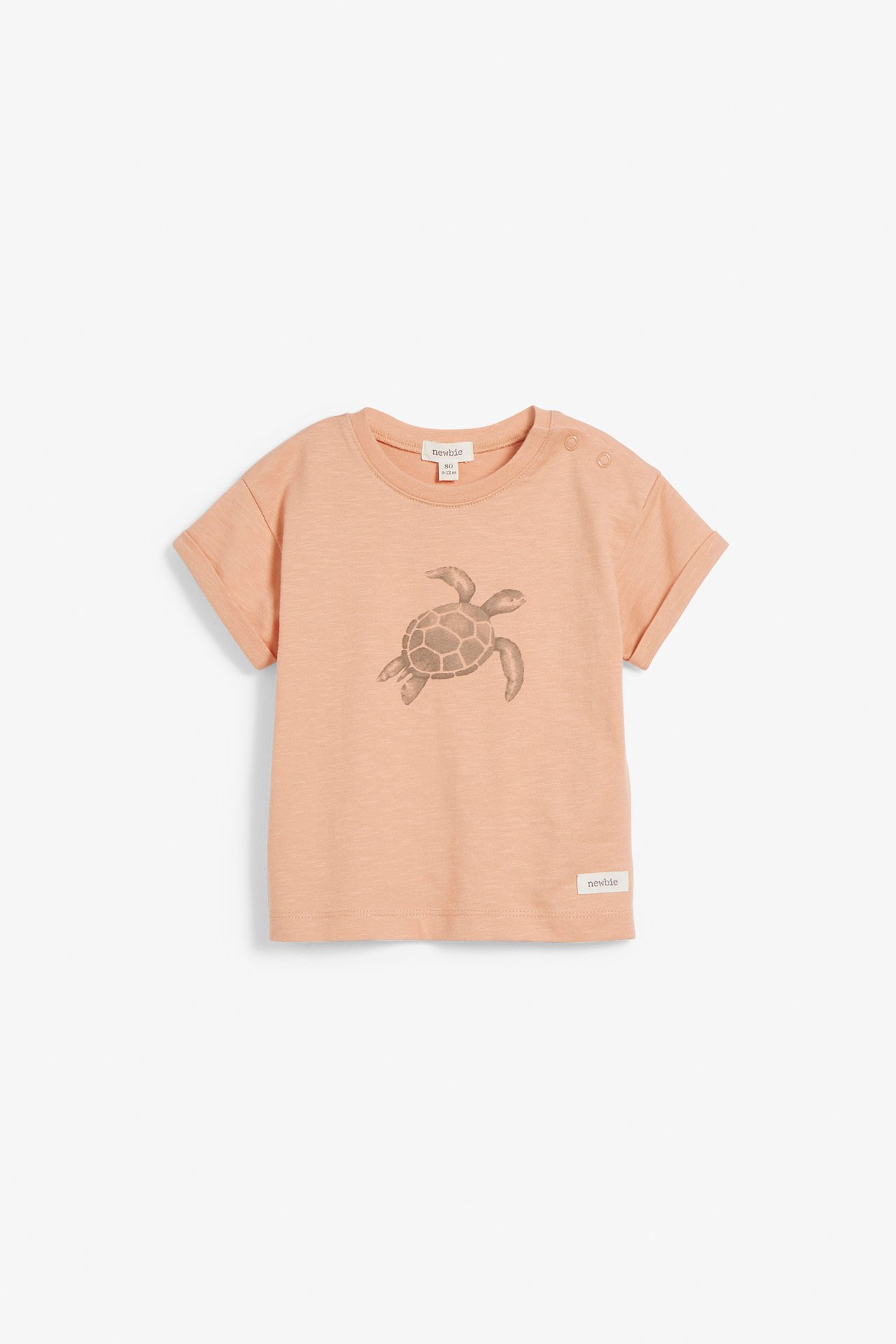 T-Shirt mit Schildkrötenmuster - Koralle - 2