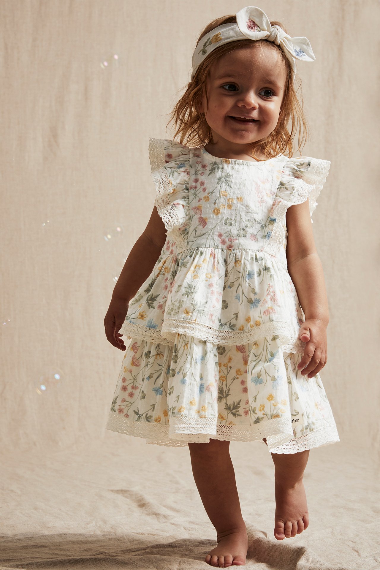 Kleid mit Wiesenblumenmuster - Naturweiß - 4