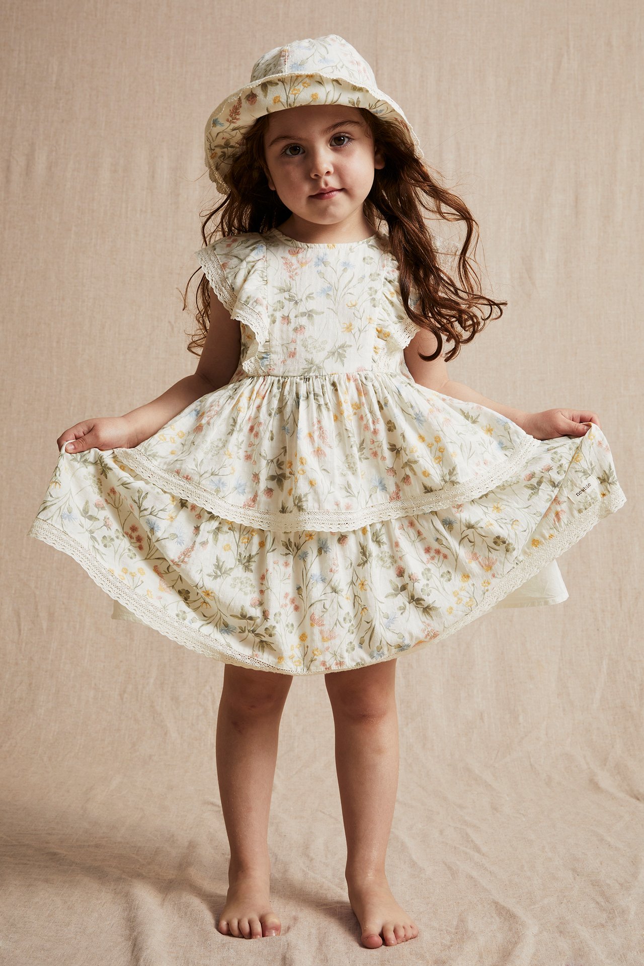 Kleid mit Wiesenblumenmuster - Naturweiß - 2