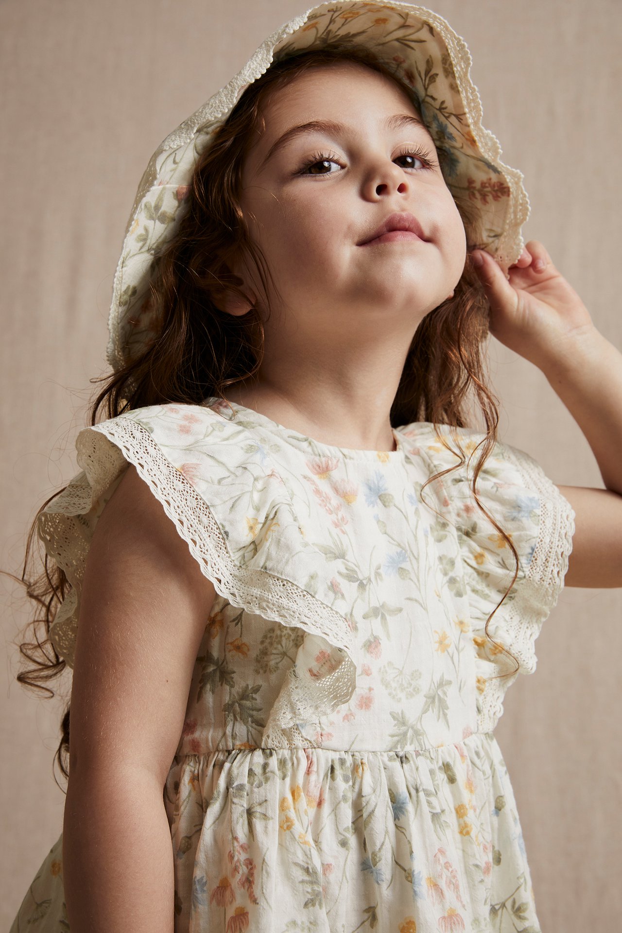 Kleid mit Wiesenblumenmuster - Naturweiß - 1