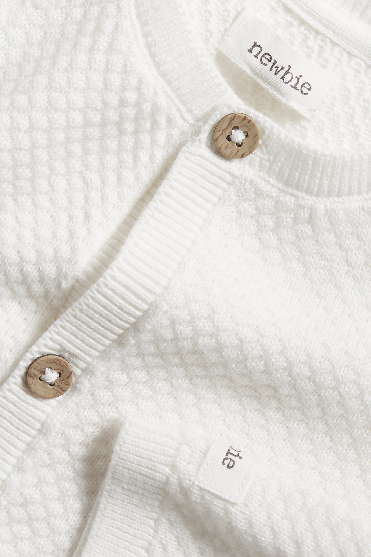 Strickjacke mit Bubblemuster - Naturweiß - 1