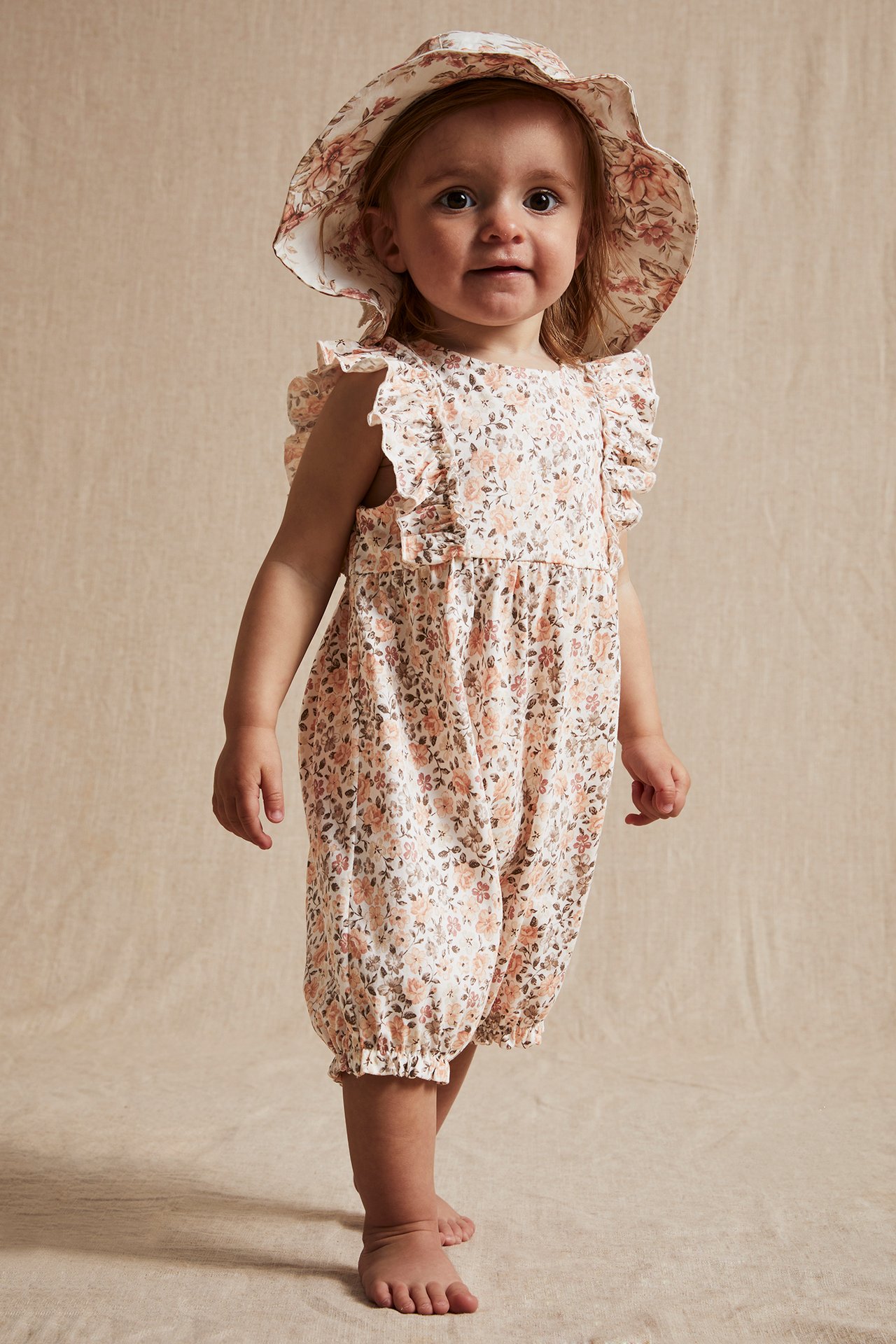Floral romper - Off-white - 2