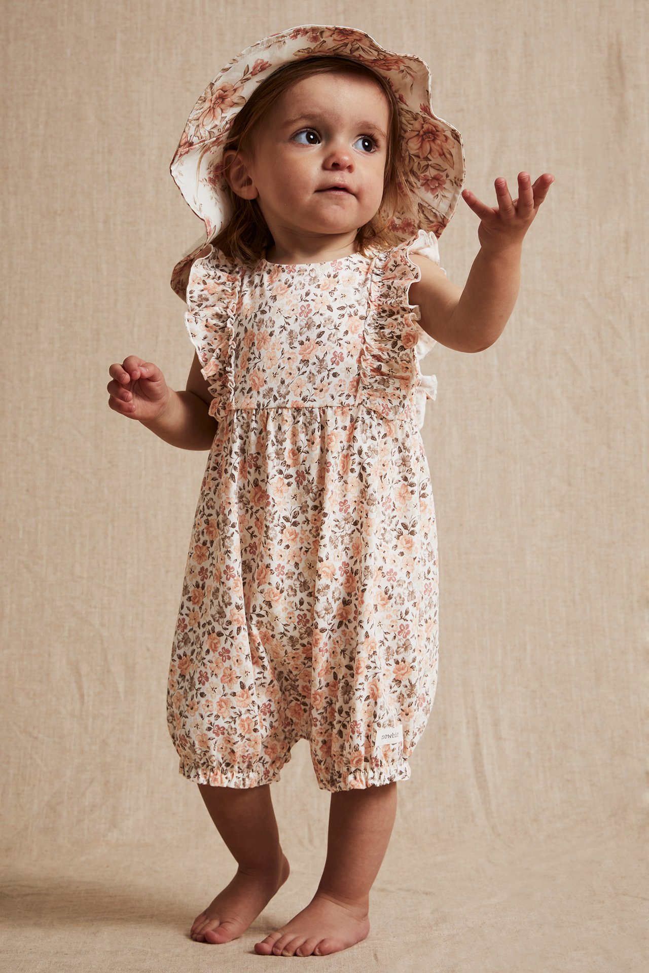Floral romper - Off-white - 3