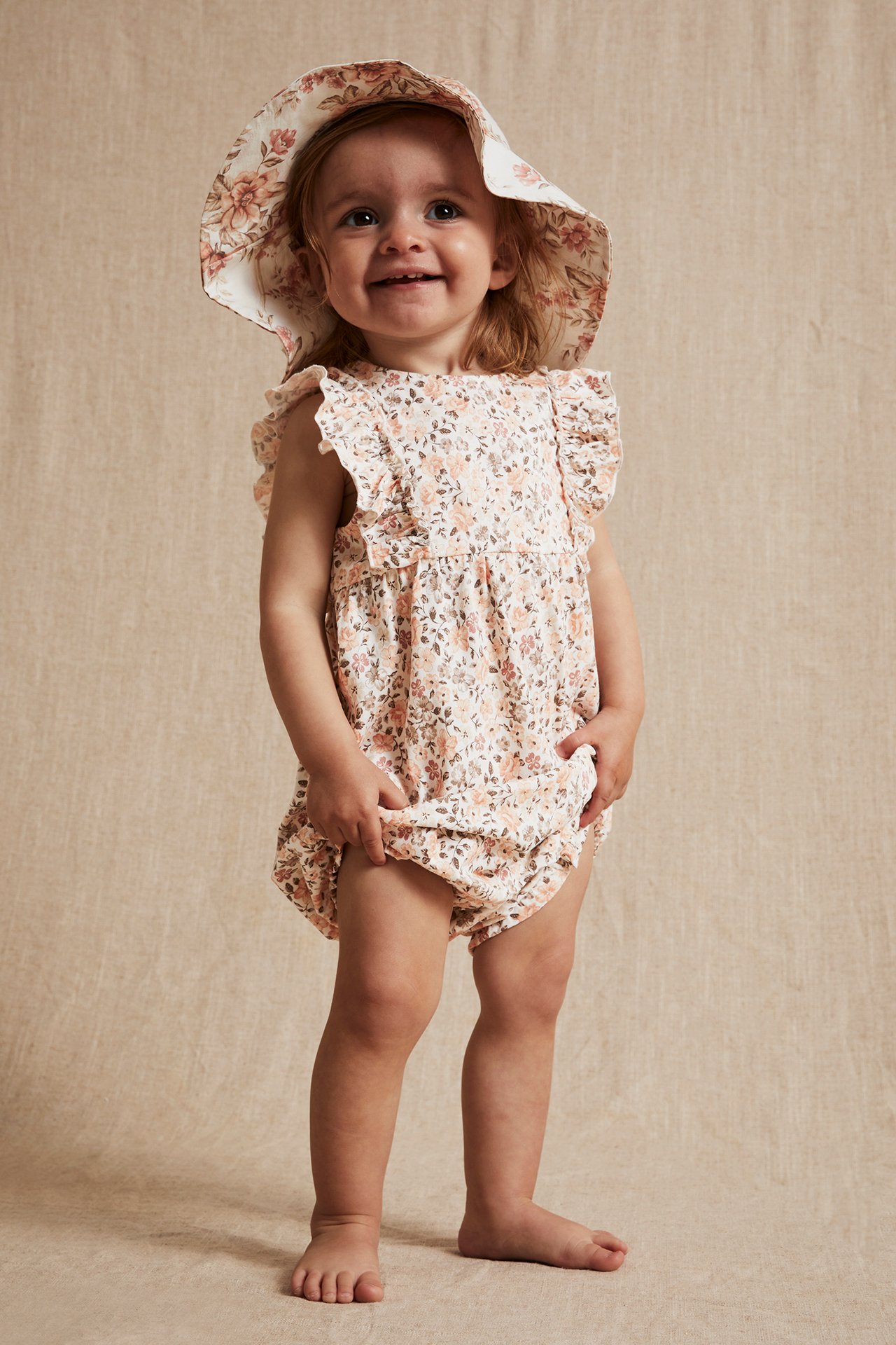 Floral romper - Off-white - 1