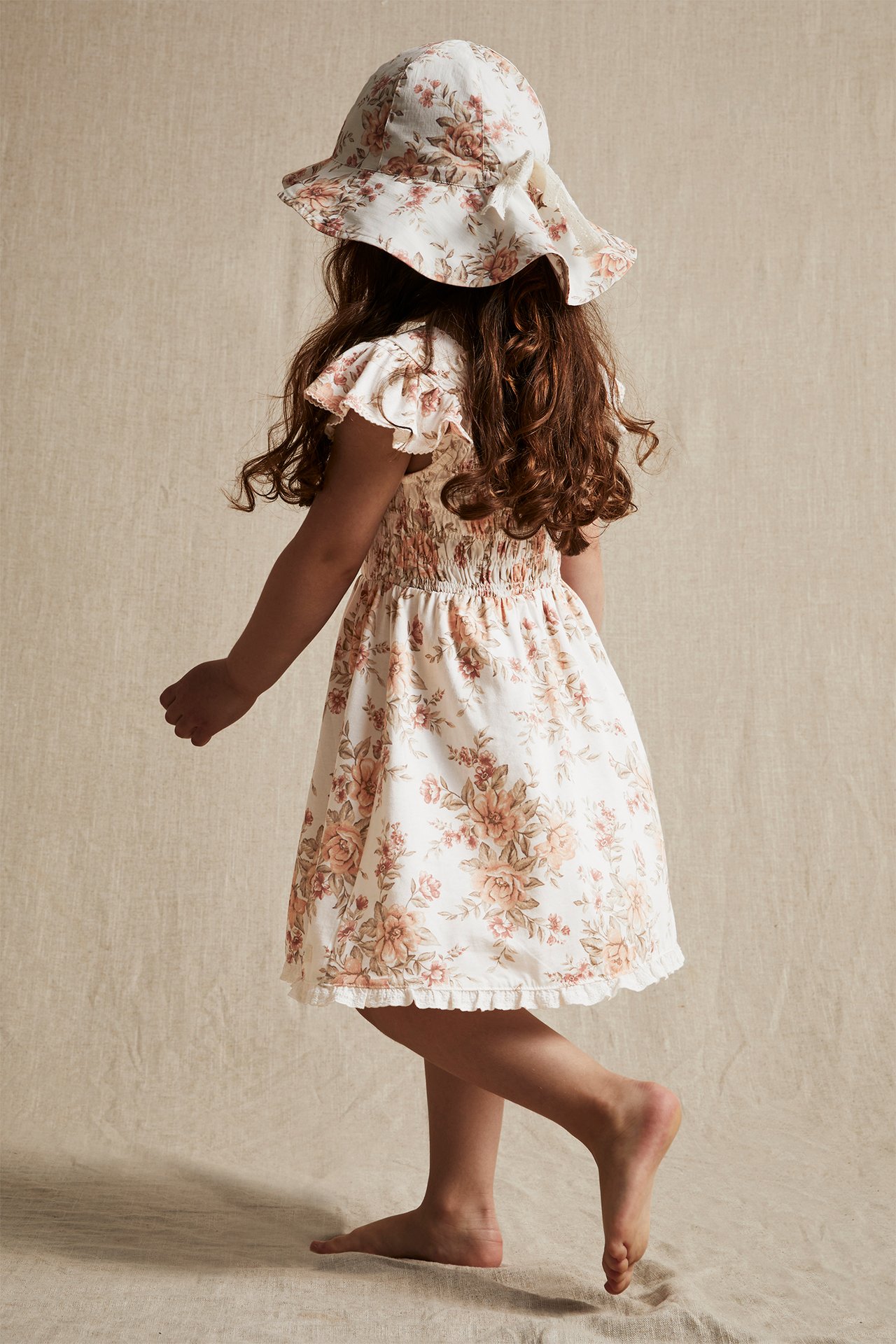 Floral smock dress - Off-white - 4