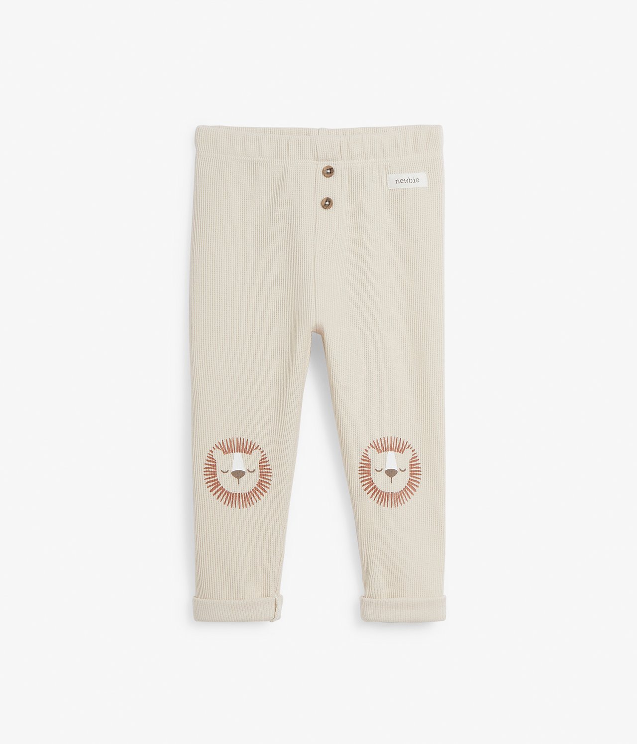 Lion print leggings - Light beige - 2