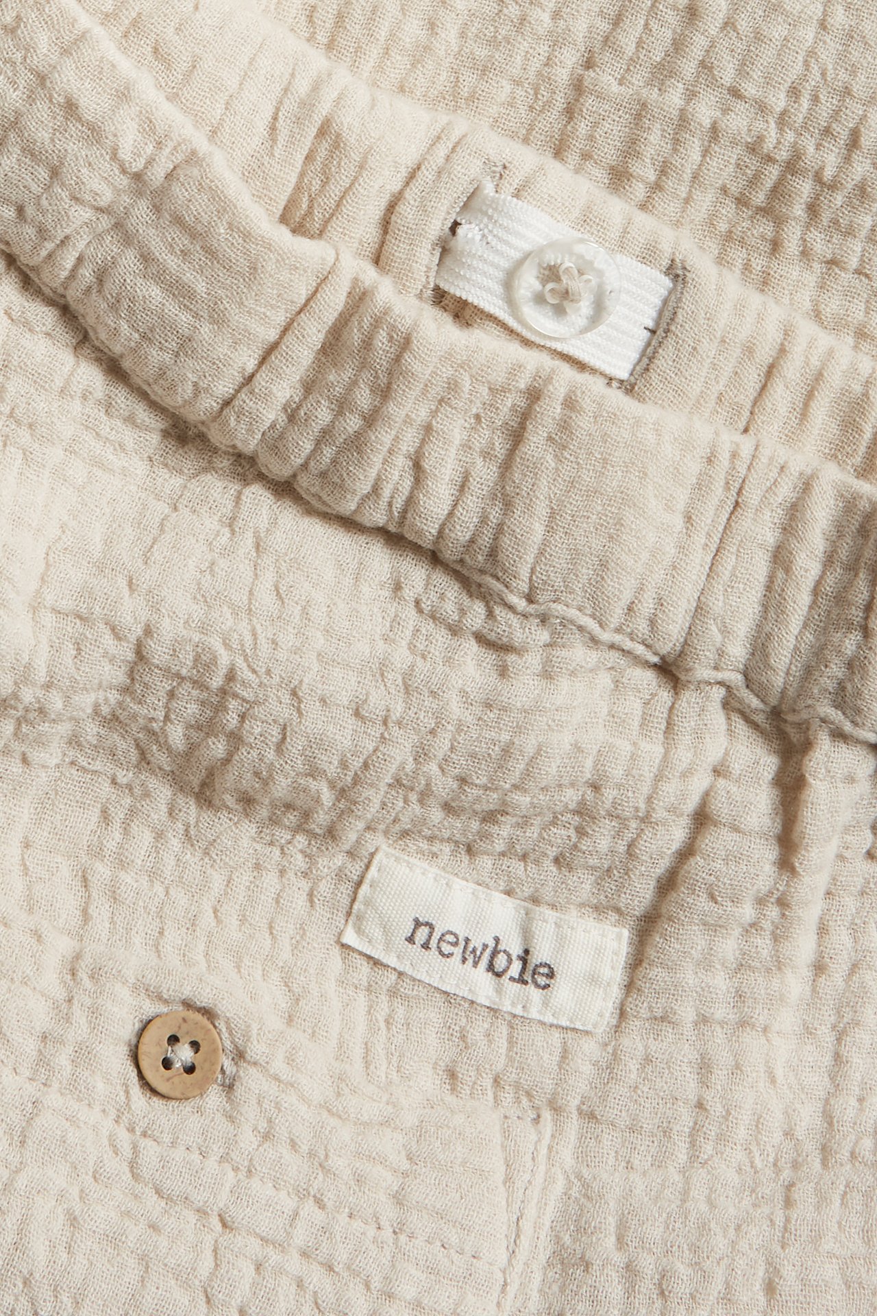 Cotton muslin pants - Beige - 1