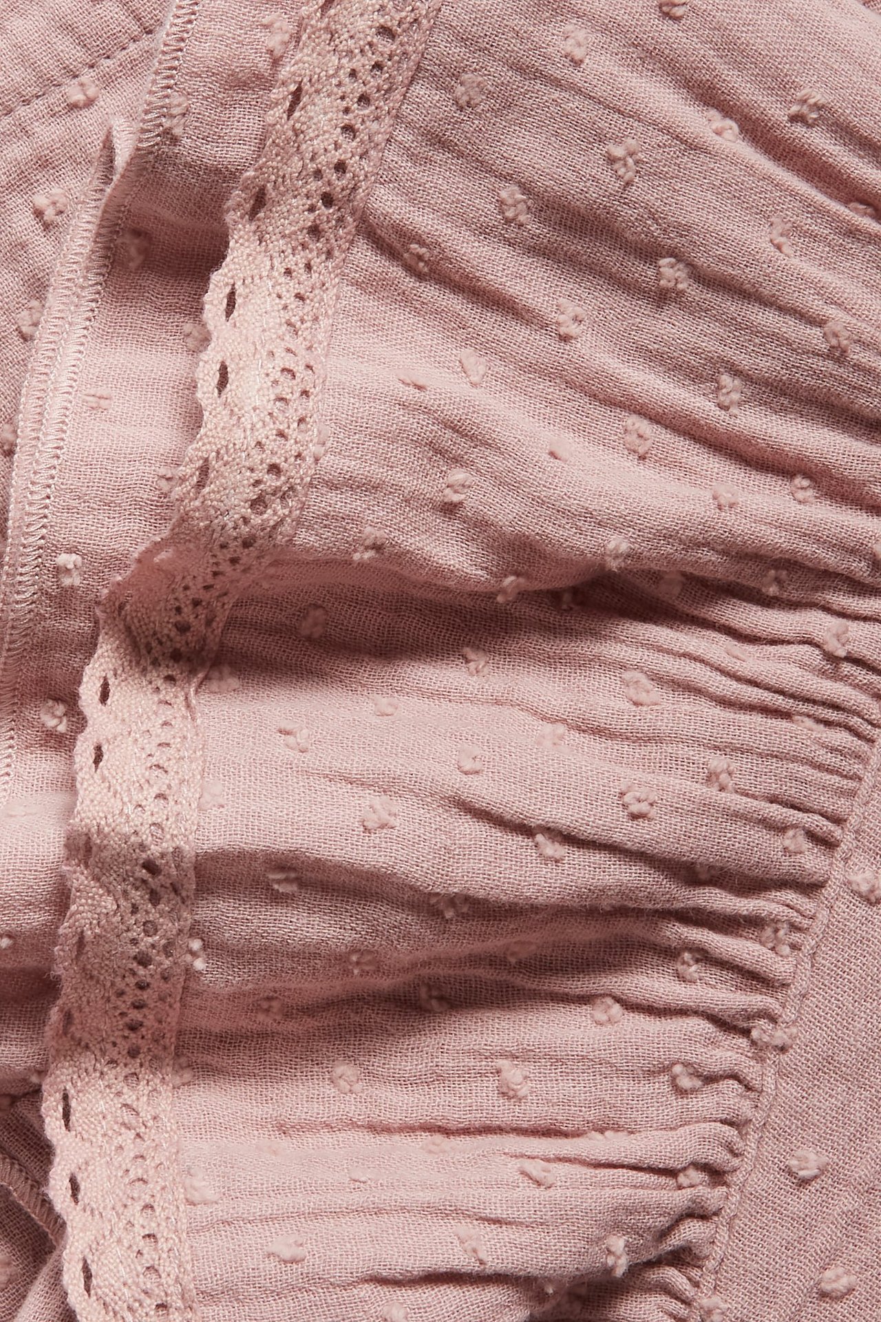 Bluse aus Baumwollkrepp mit Pünktchen - Rosa - 1