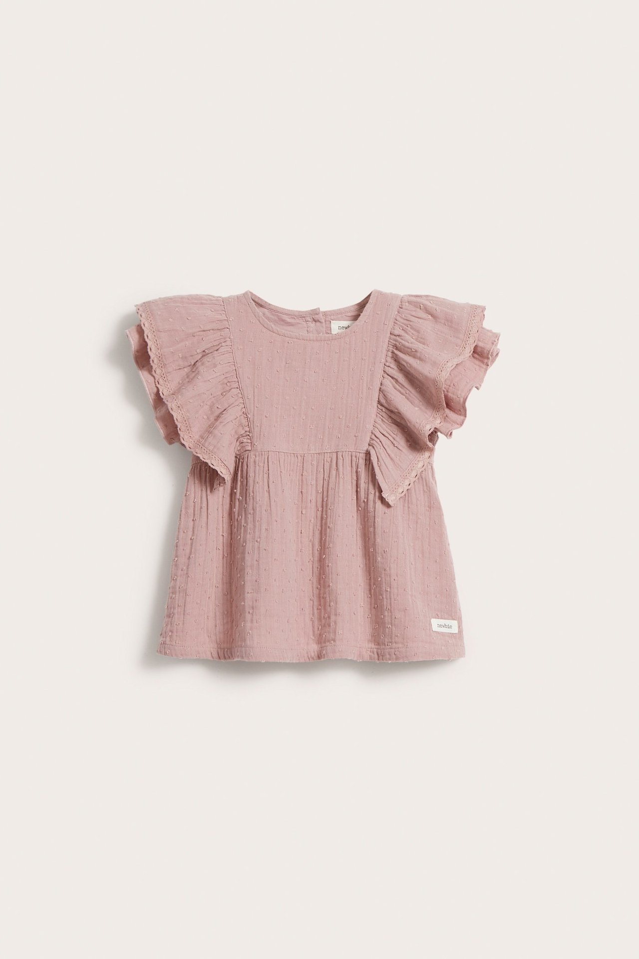 Bluse aus Baumwollkrepp mit Pünktchen - Rosa - 2