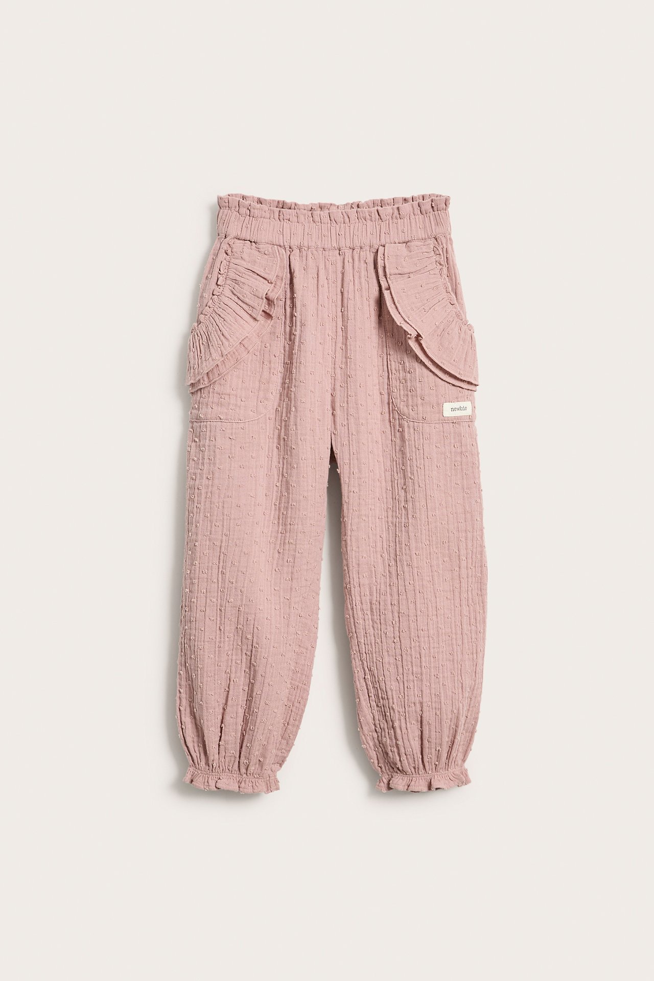 Crepe dobby dot pants - Pink - 2