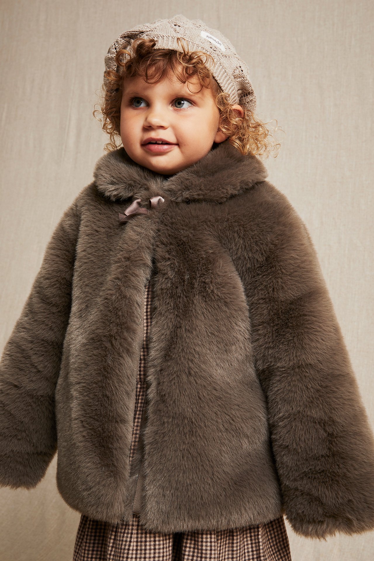 Faux fur jacket - Brown - 5