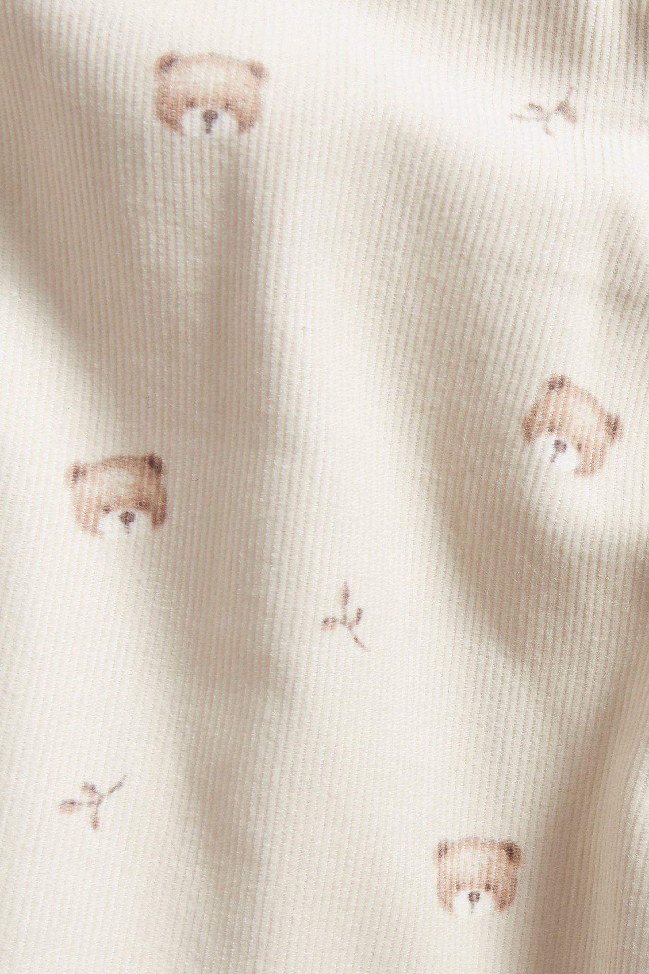Teddy bear patterned coverall - Beige - 5
