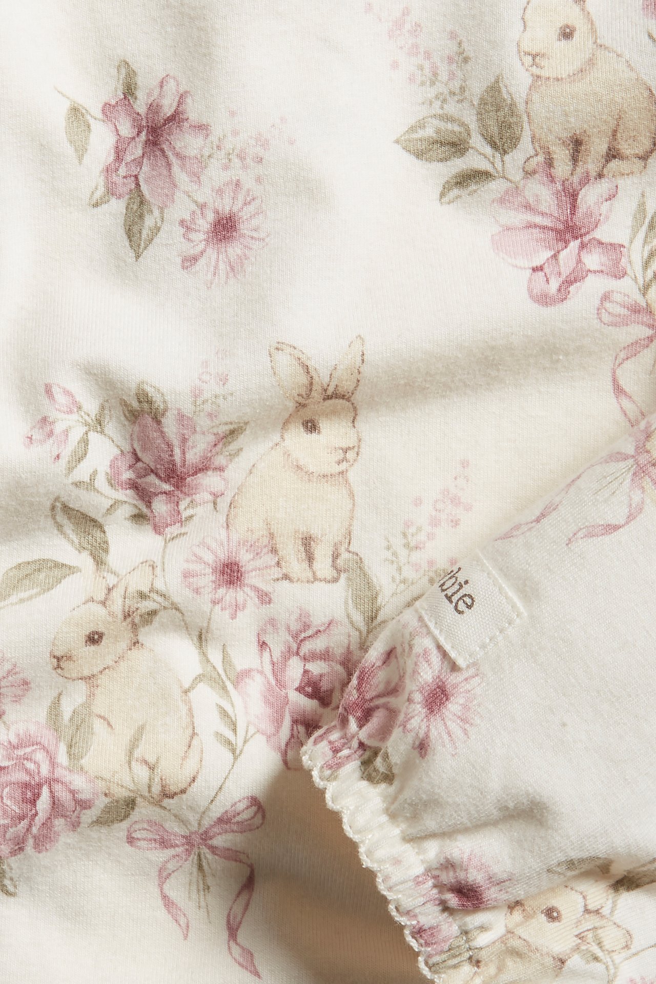 Body mit Häschen und Blumen - Naturweiß - 1