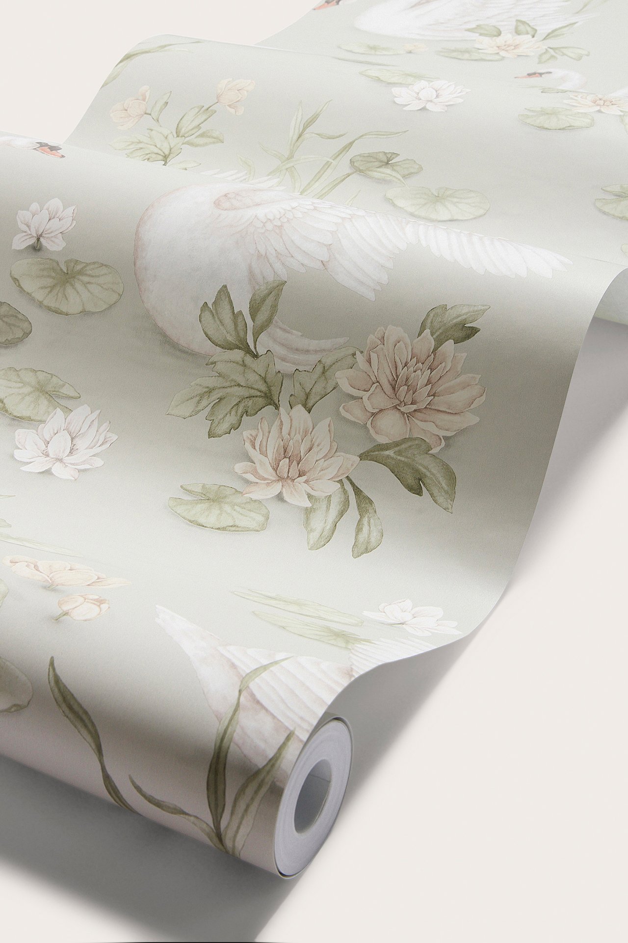 Lily Swan wallpaper - Light green - 1