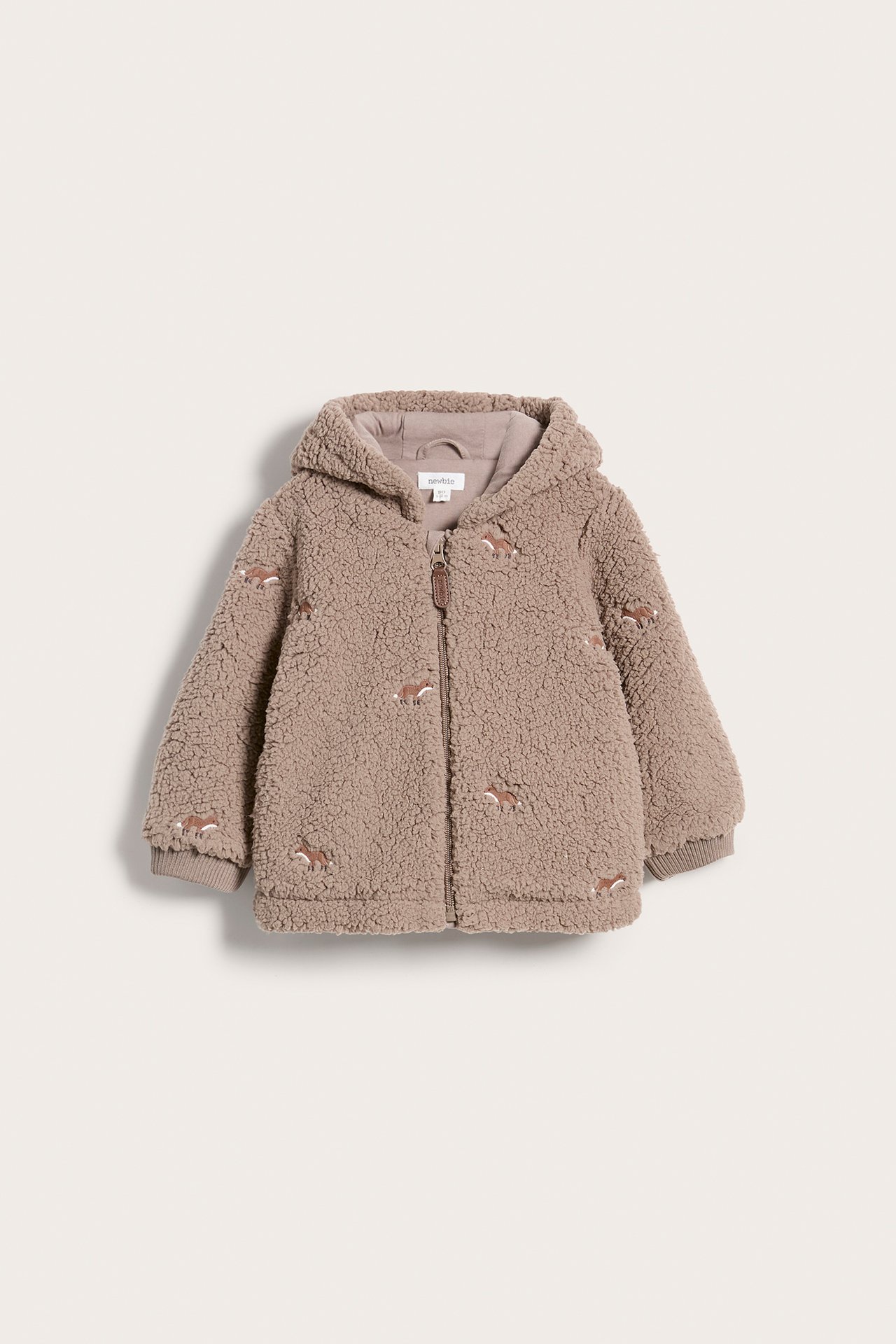 Fox embroidery pile jacket - Brown - 7