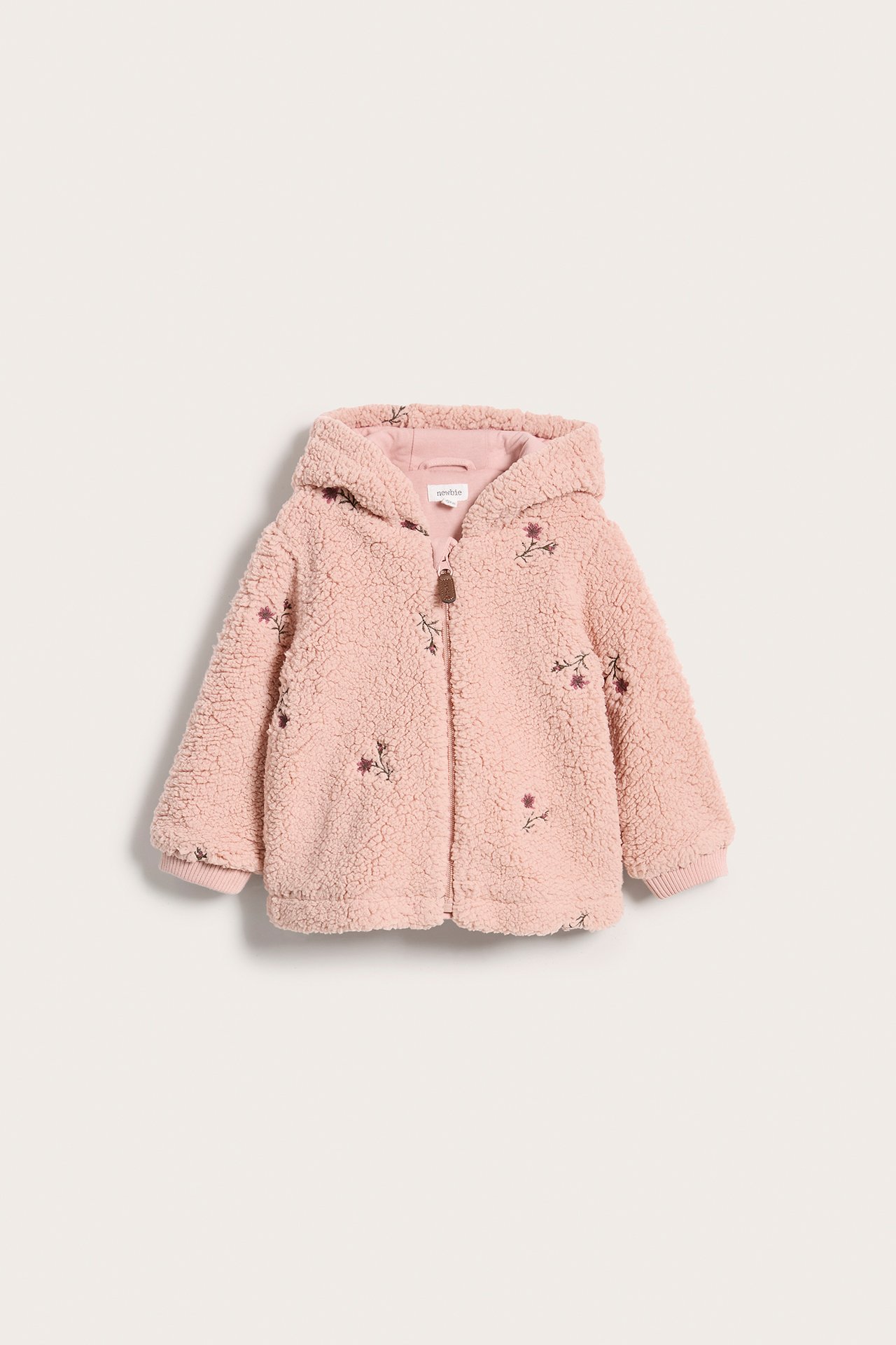 Floral embroidery pile jacket - Pink - 6