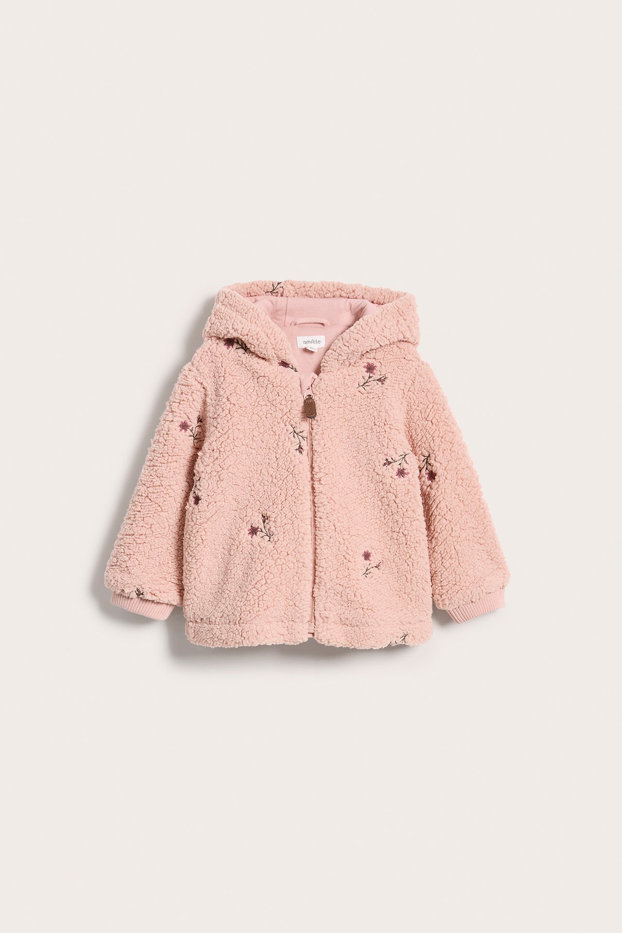 Jacke aus Bouclé mit Blumenstickerei - Rosa - 6