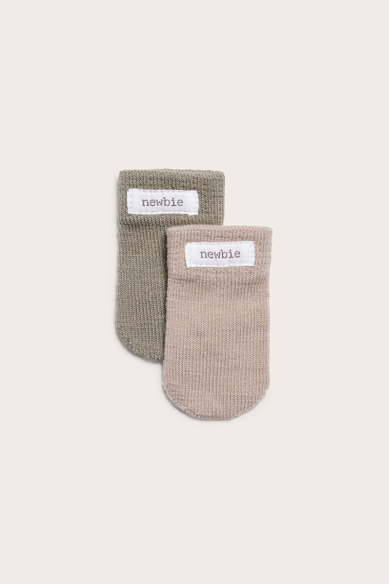 2er-Pack mehrfarbige Strickfäustlinge - Grün - 1