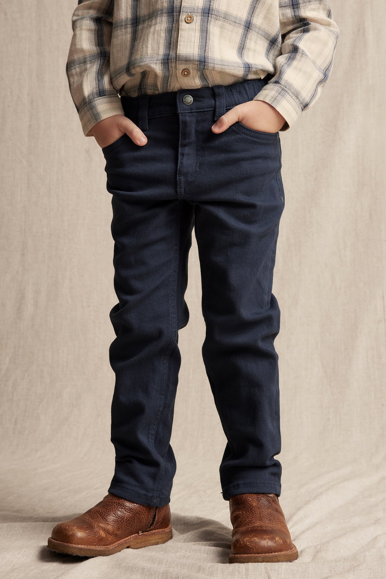 Woven twill pants - Dark blue - 4