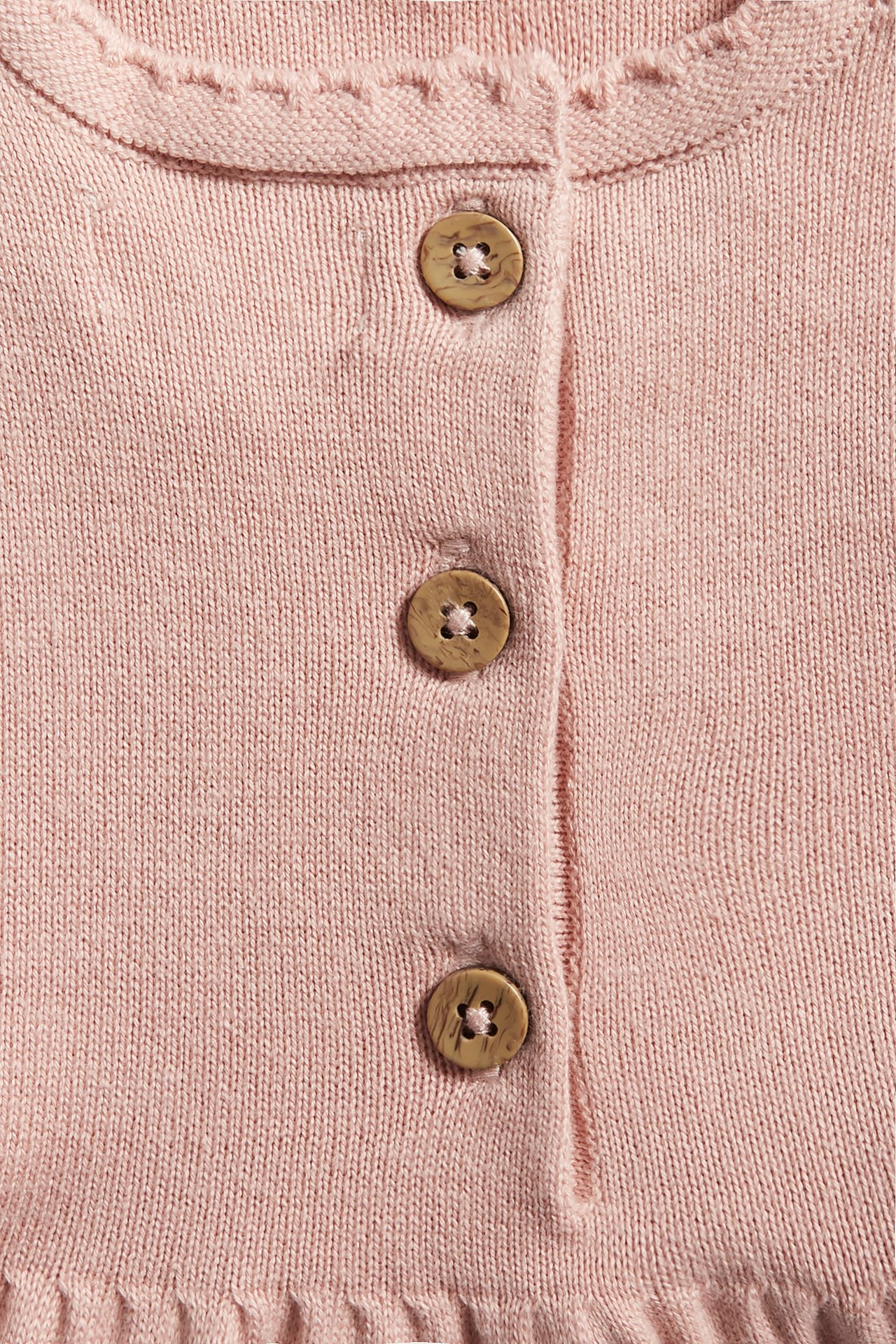 Floral embroidered knitted dress - Pink - 4