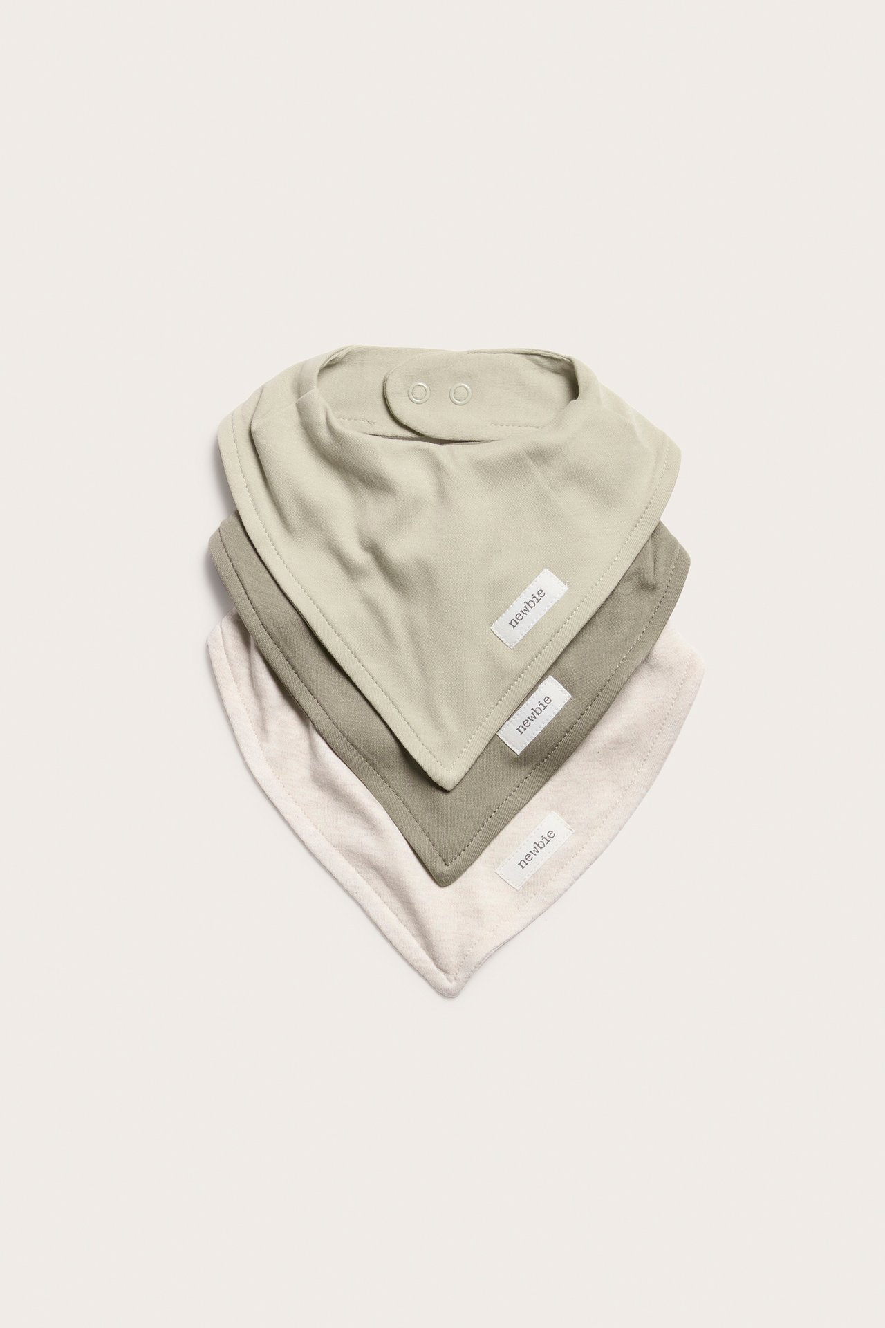 Cotton bibs 3-pack - Light green - 1