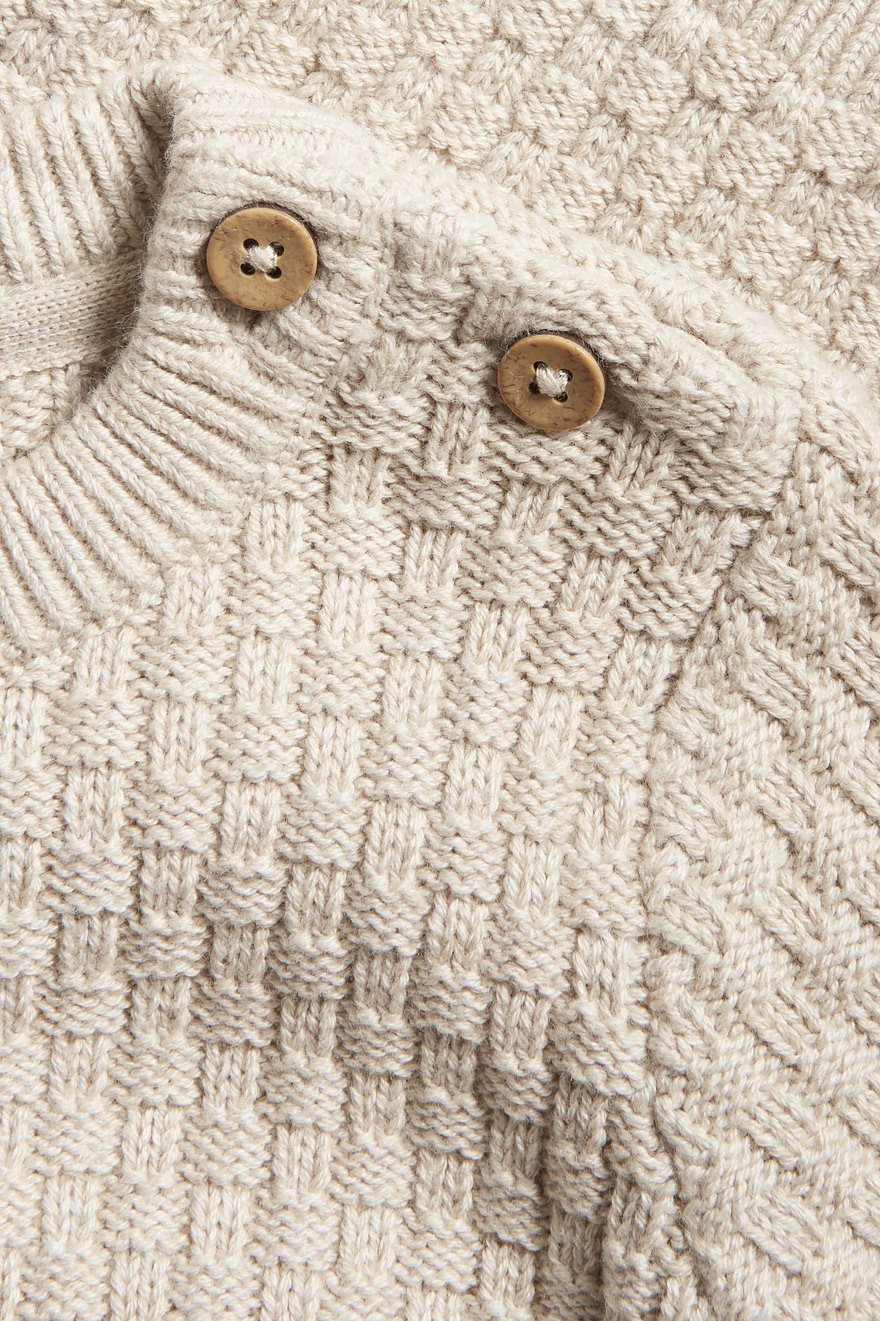 Pattern knitted sweater - Beige mélange - 1