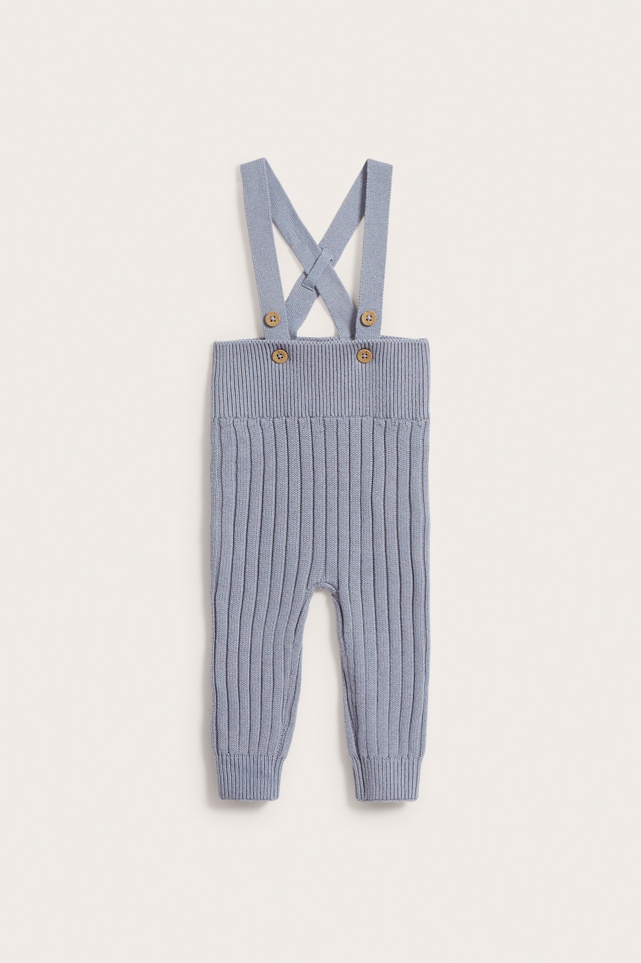 Latzhose aus Strick - Hellblau - 2