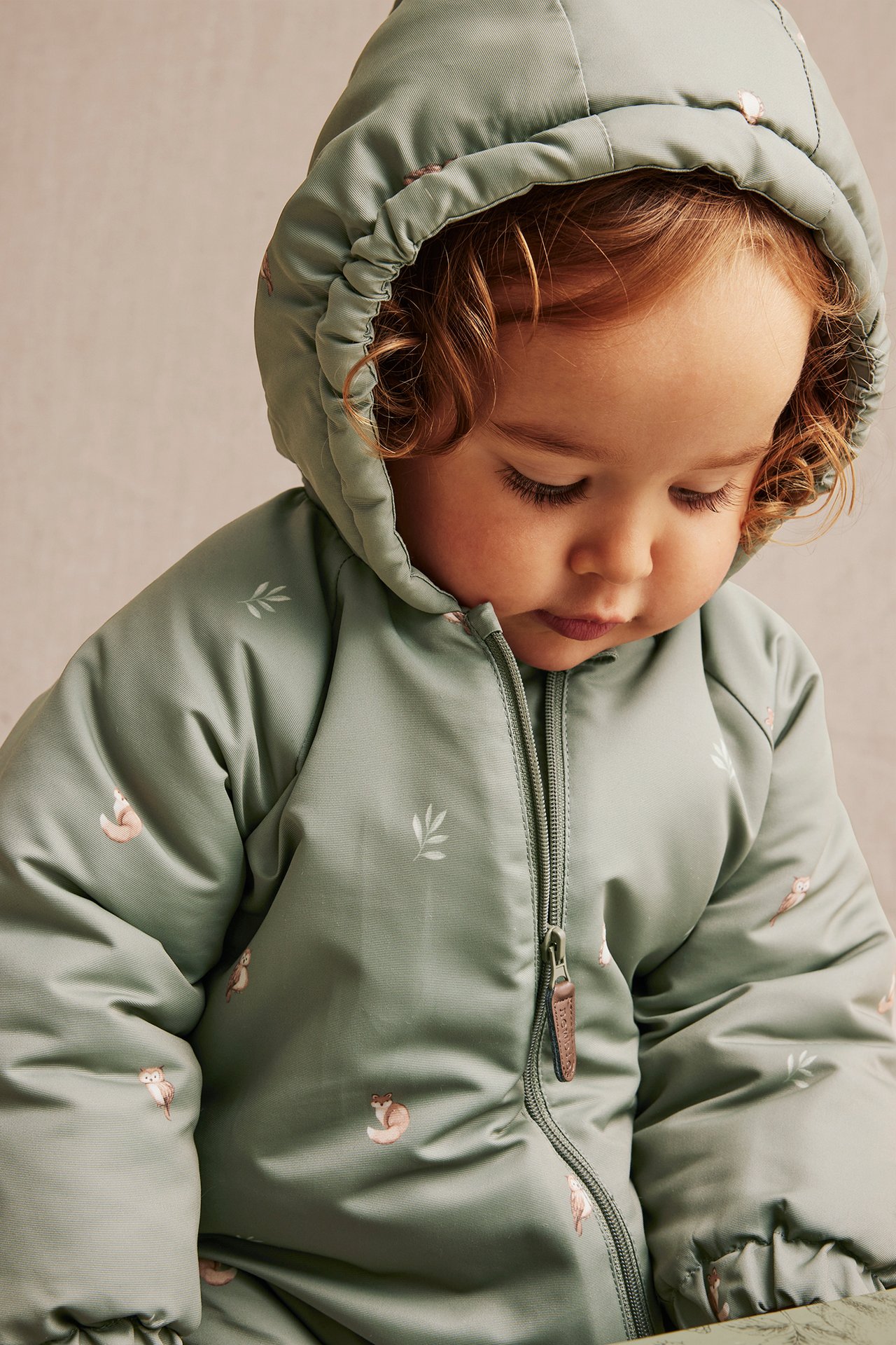 Patterned coverall for babies - Green - 4