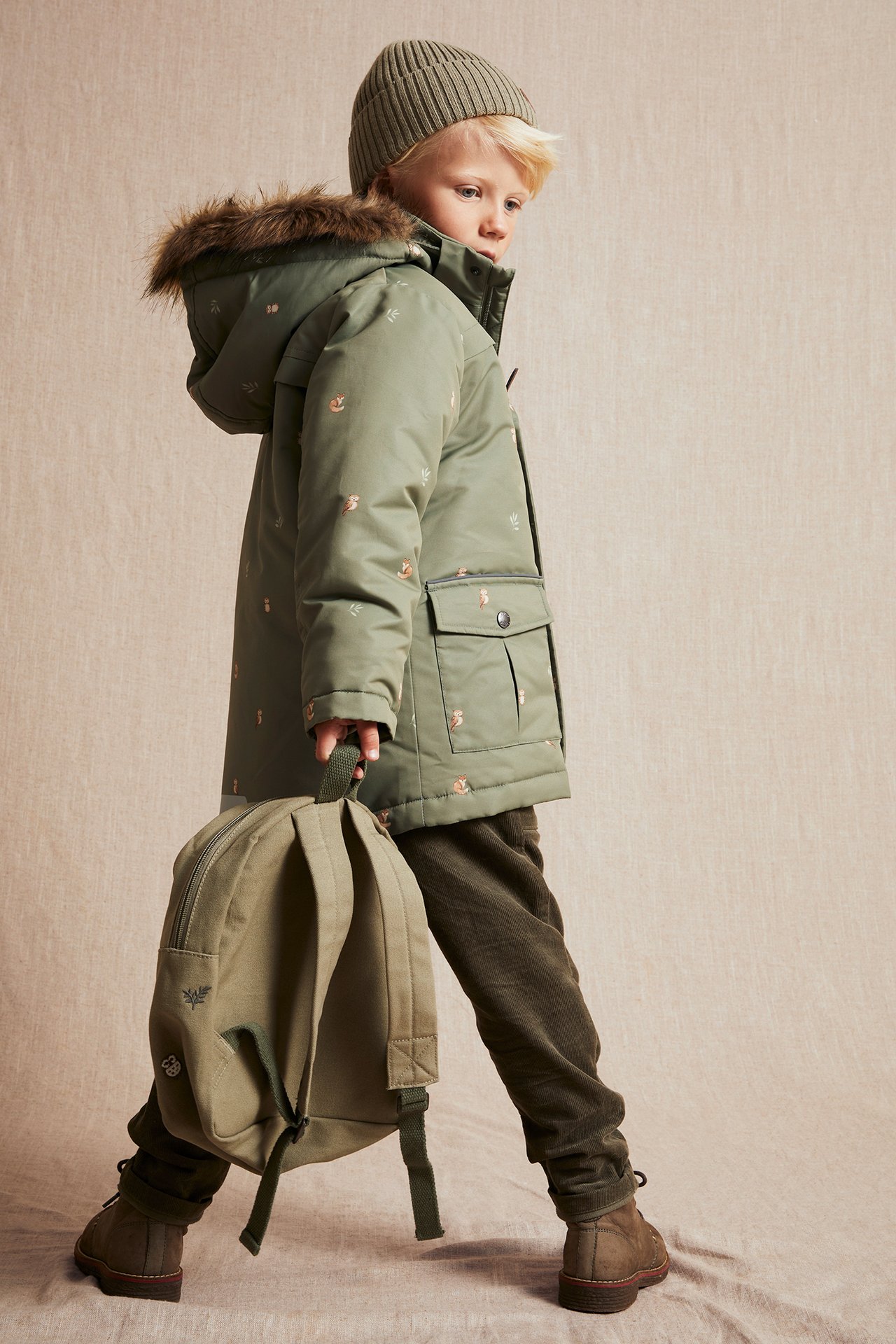Jacke mit Tiermuster - Grün - 4