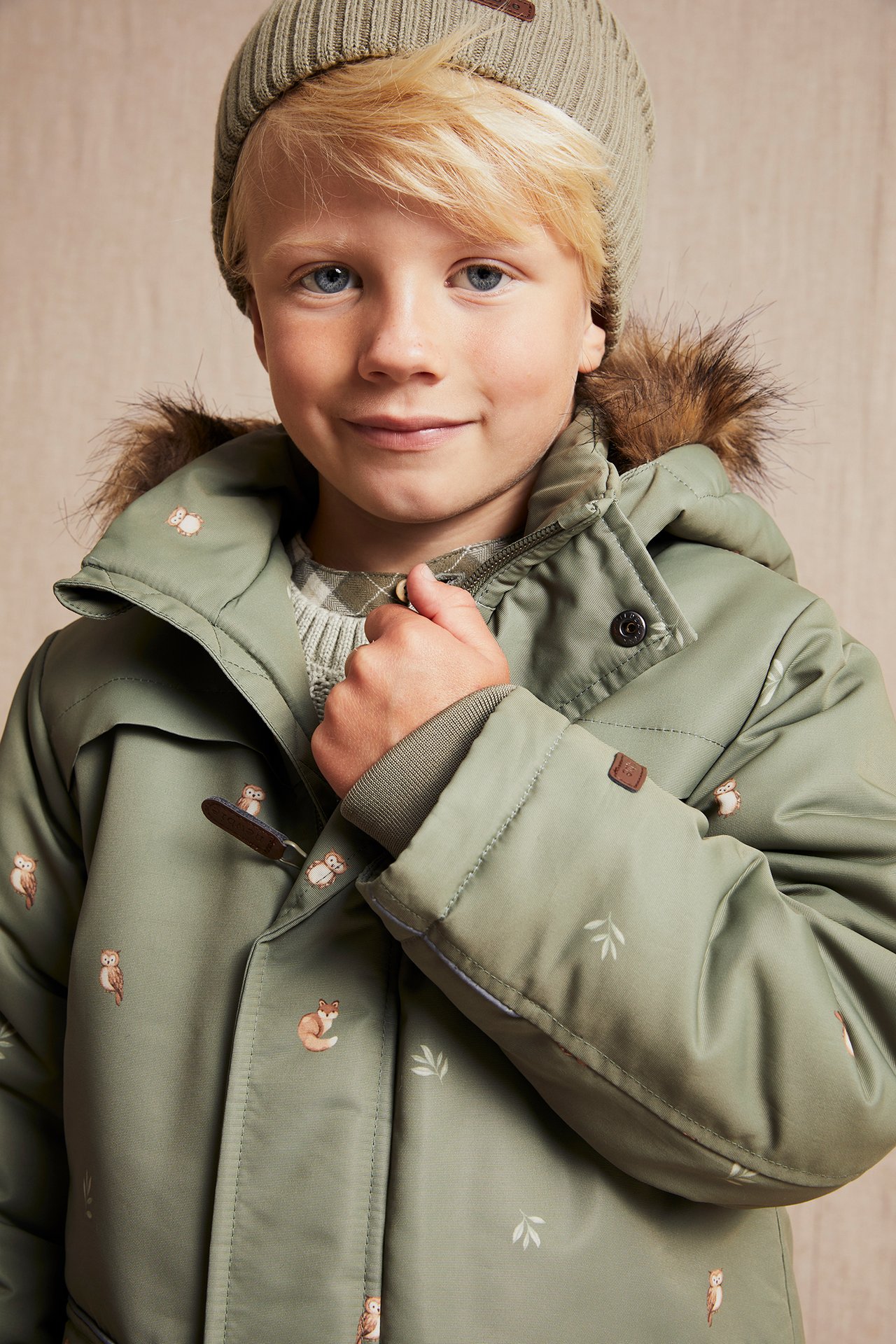 Jacke mit Tiermuster - Grün - 1