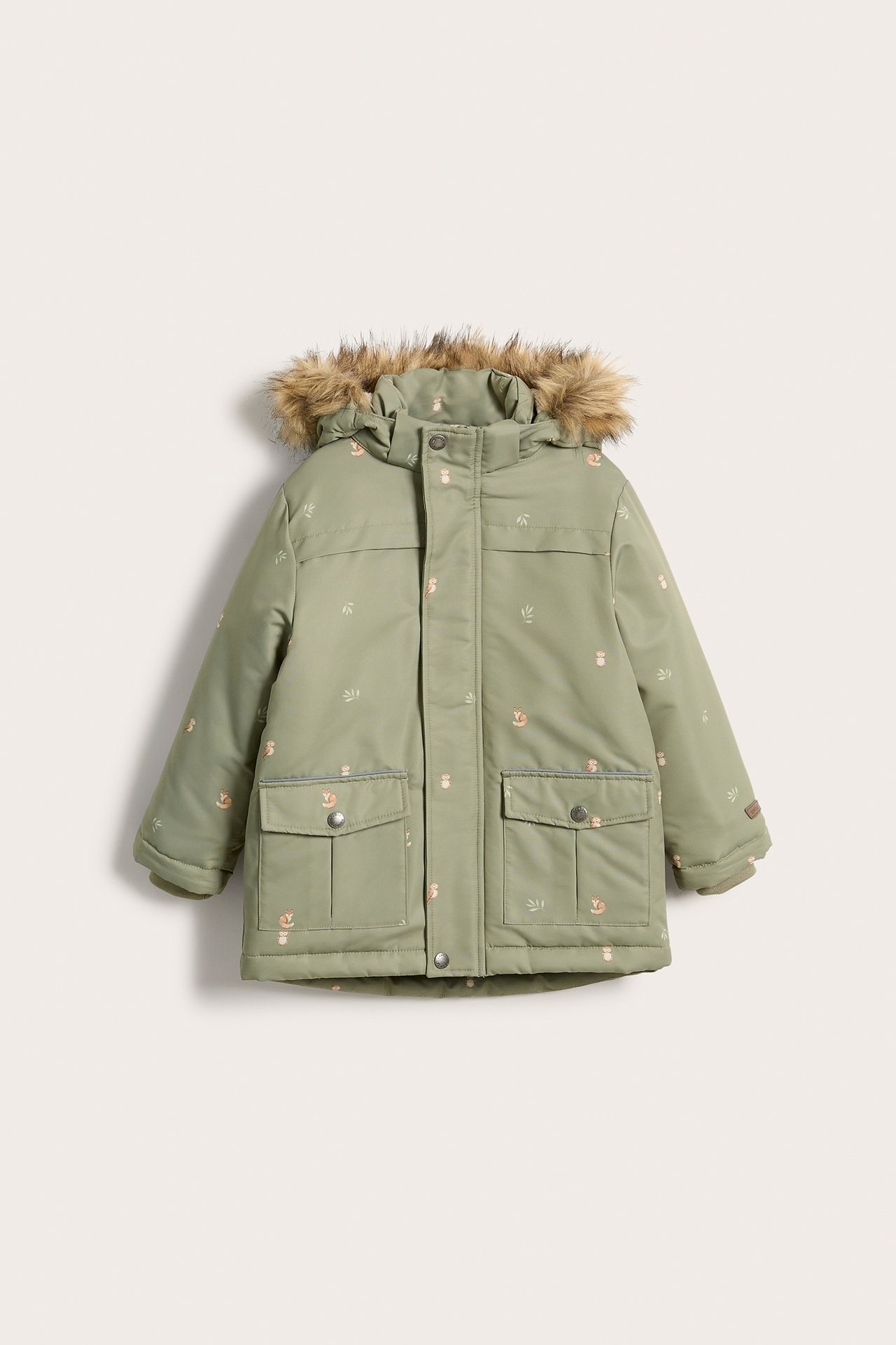 Jacke mit Tiermuster - Grün - 6