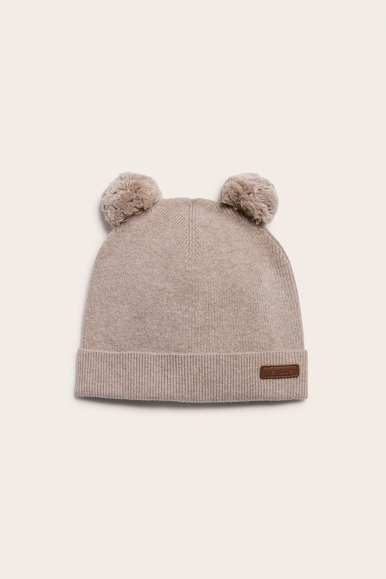 Pom pom hat - Beige mélange - 1