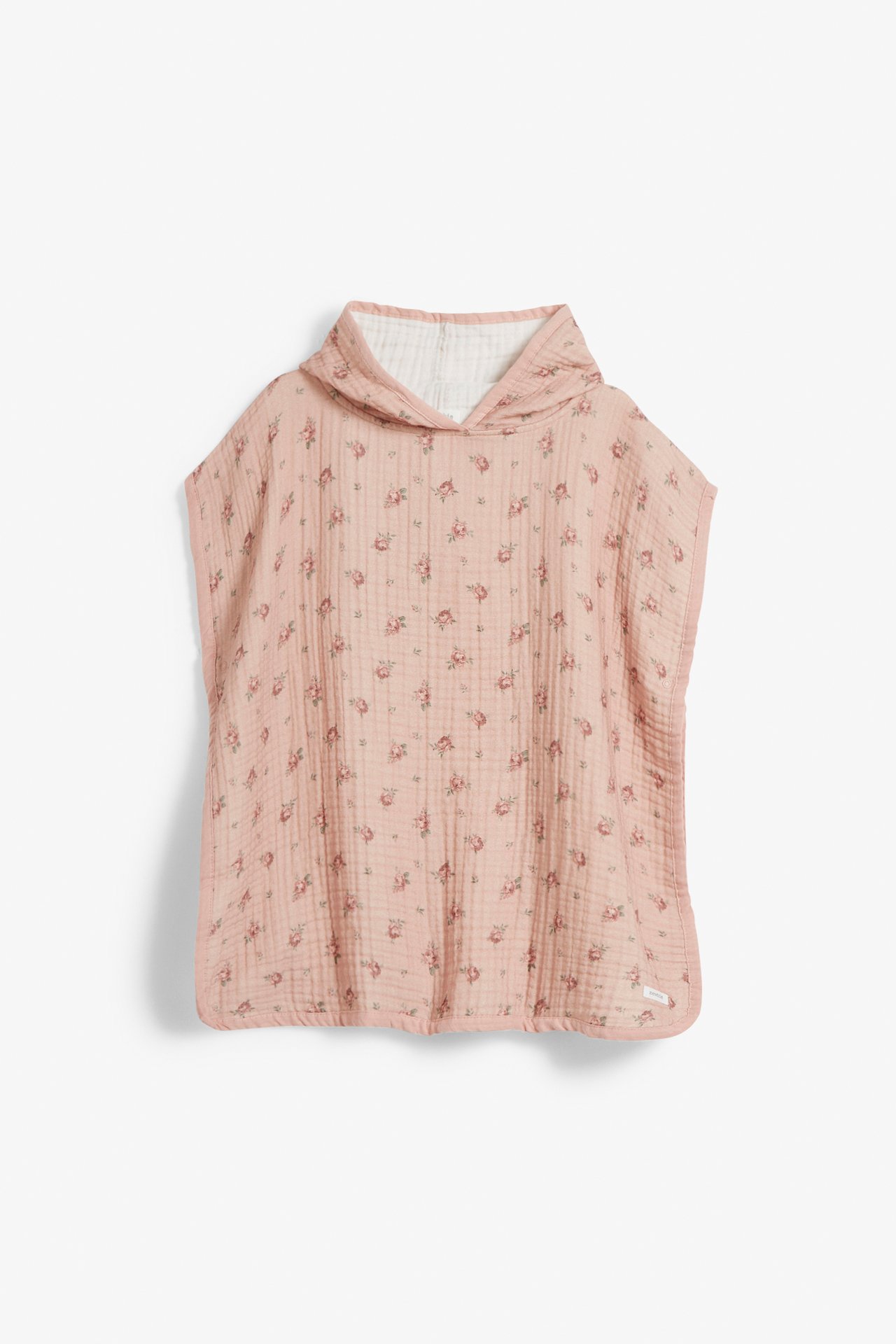 Rose towelling hooded poncho - Pink - 2